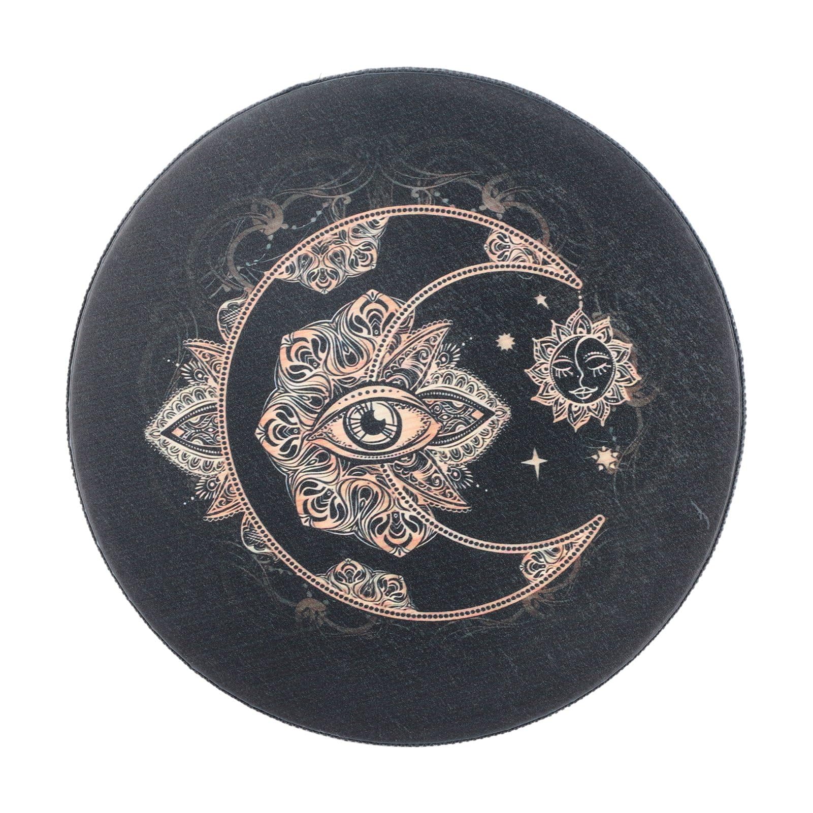 Shaman Drum 10 Inch Wood Frame Drum with Drum Stick Vegetarian Shaman Hand Drum Sound Healing Tool For Spiritual Music, Reflection(Black)