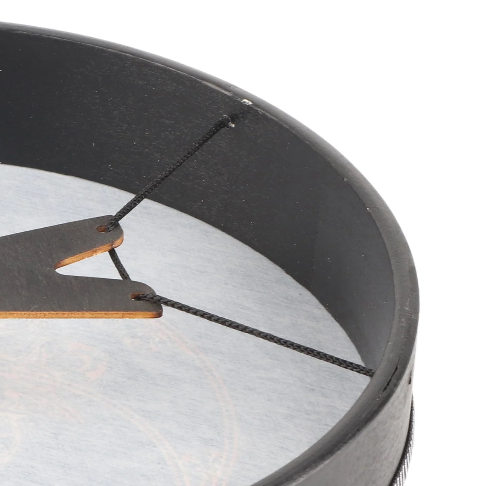 Shaman Drum 10 Inch Wood Frame Drum with Drum Stick Vegetarian Shaman Hand Drum Sound Healing Tool For Spiritual Music, Reflection(Black) - Image 9