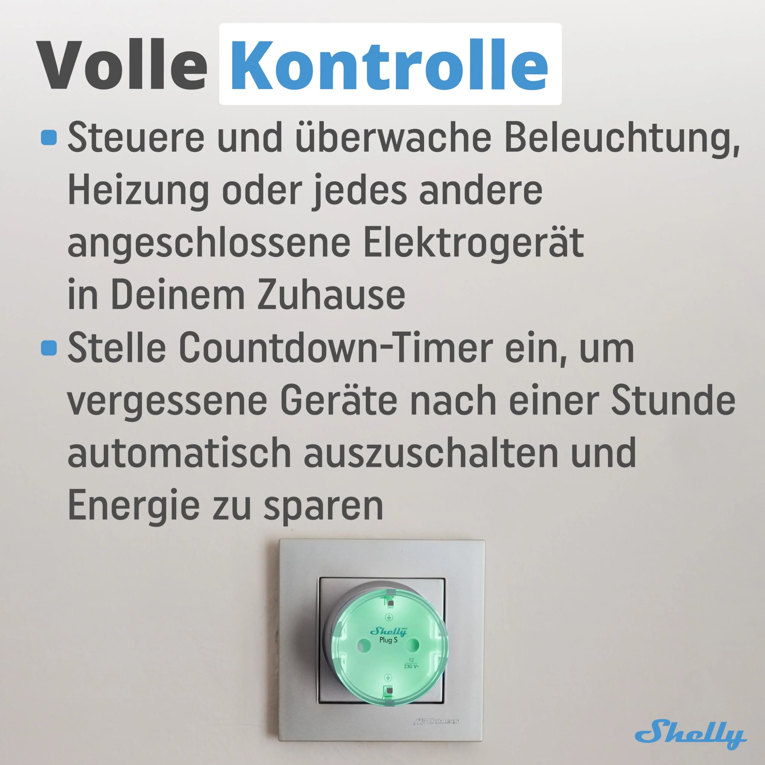 Shelly Plug S Gen3 White - WiFi Powered Smart Socket, Matter Certified, Power Measurement, 12A, 2500W, Google Home, Alexa & Apple HomeKit, No Hub Required, Device Monitoring - Image 3