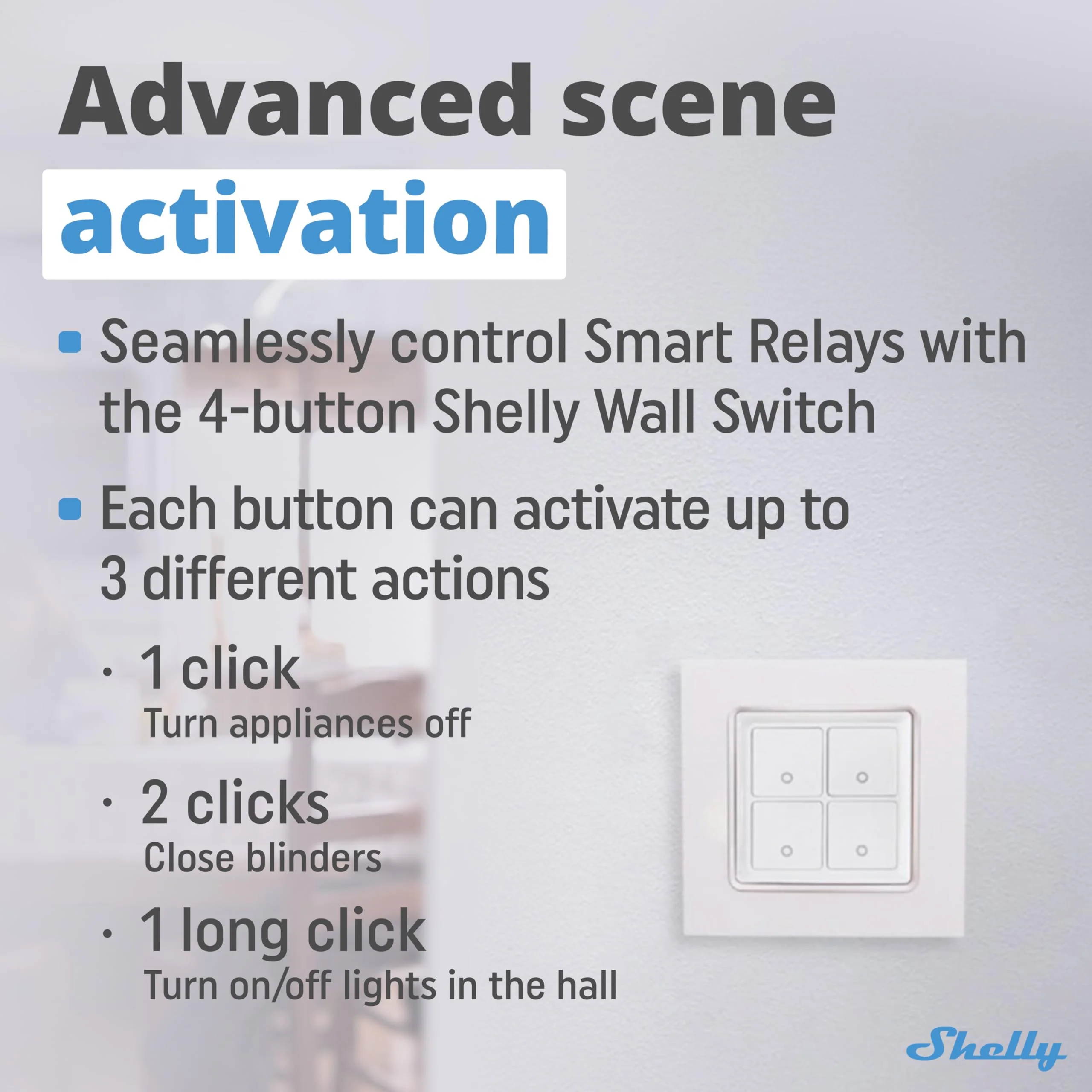 Shelly Plus i4 DC WiFi Smart Controller 4 Digital Inputs Relay Switch Home Automation Alexa & Google iOS & Android No Hub Required Remote Control Smart Lighting 1er Pack - Image 3