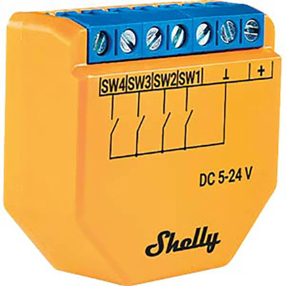 Shelly Plus i4 DC WiFi Smart Controller 4 Digital Inputs Relay Switch Home Automation Alexa & Google iOS & Android No Hub Required Remote Control Smart Lighting 1er Pack - Image 4
