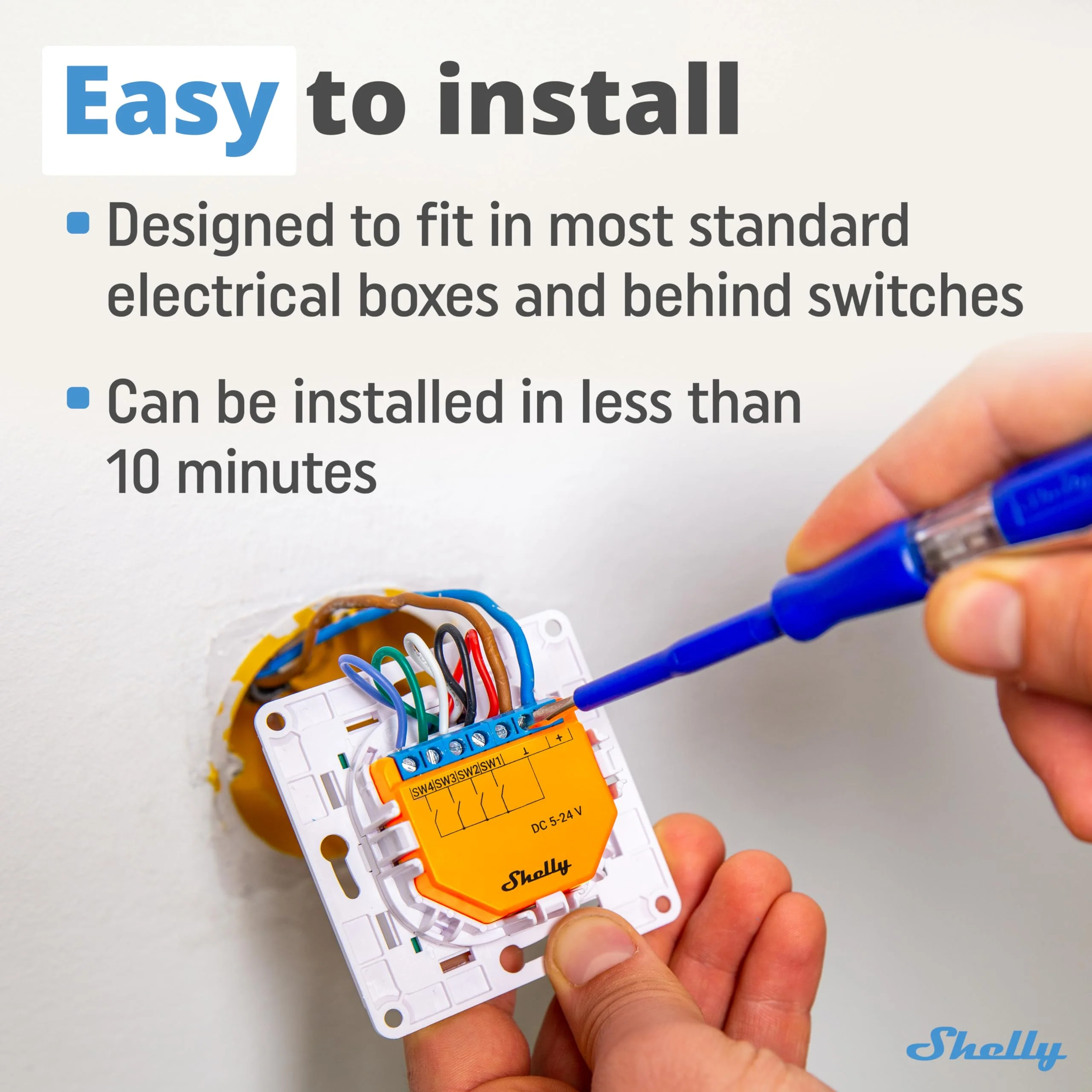 Shelly Plus i4 DC WiFi Smart Controller 4 Digital Inputs Relay Switch Home Automation Alexa & Google iOS & Android No Hub Required Remote Control Smart Lighting 1er Pack - Image 6