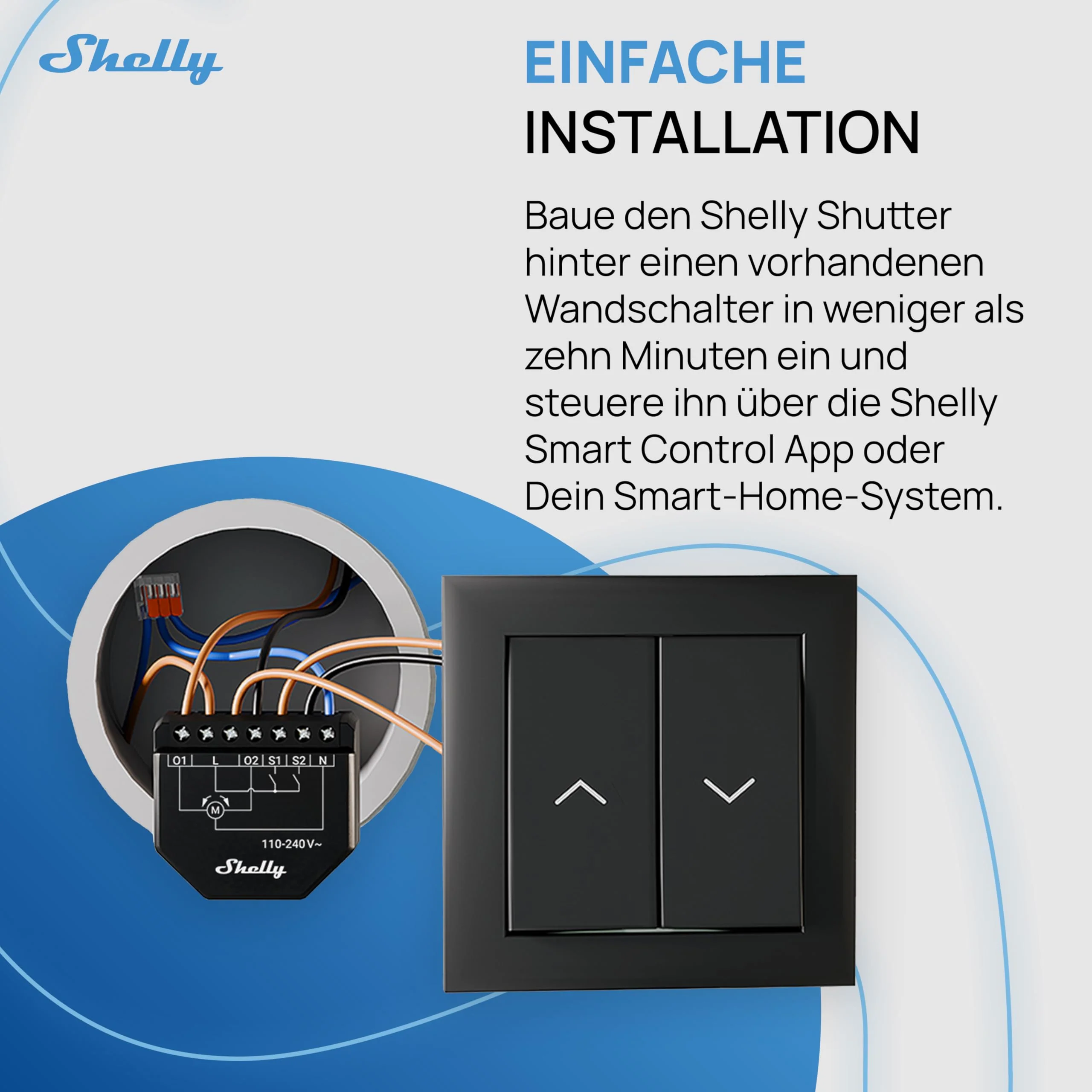 Shelly Shutter Wi-Fi Powered Smart Relay Switch, 2 Channels, 4A, Power Measurement, Roller Shutter Switch, Blinds, Home Automation, Remote Control, No Hub Required, Alexa & Google Home Shelly shutter - Image 4