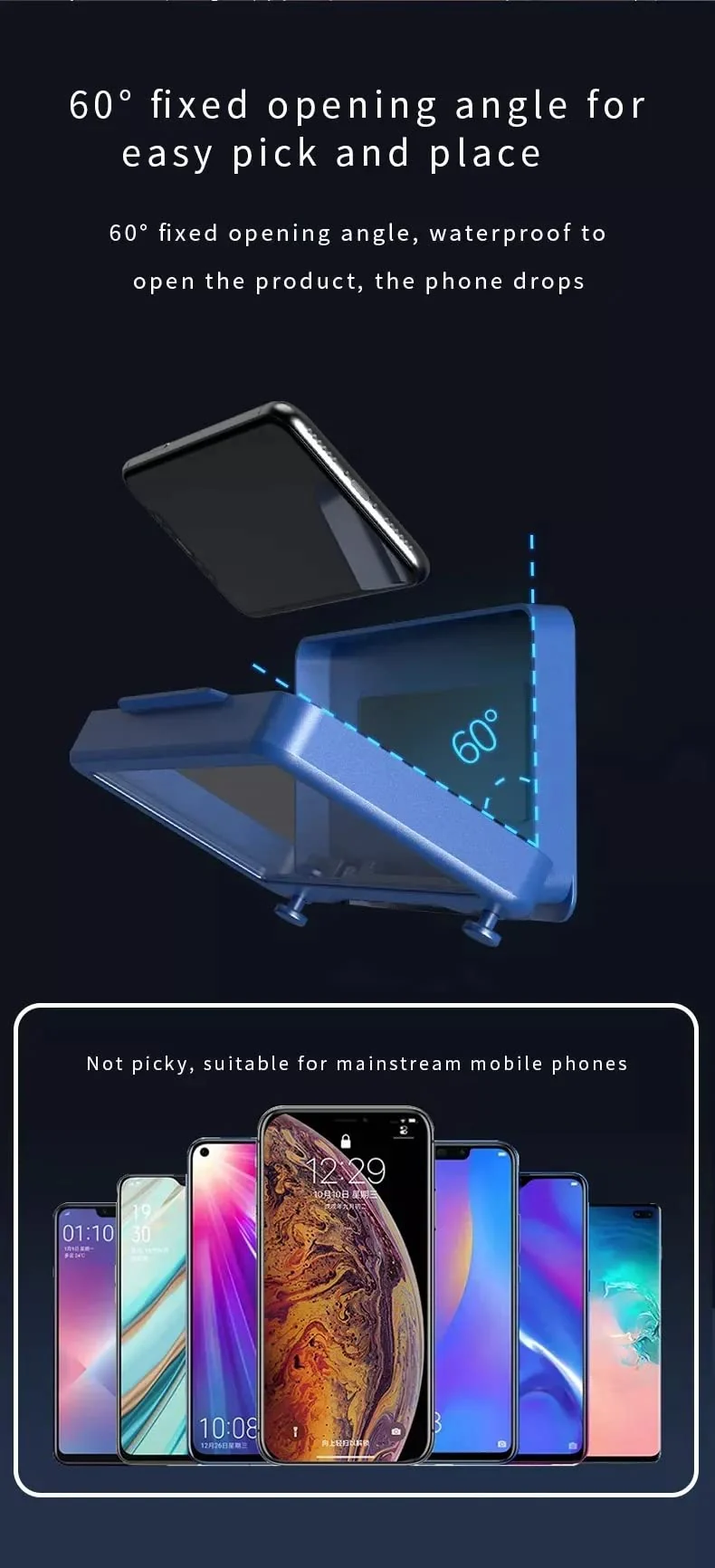 Shower Phone Holder Waterproof Shower Shower Phone Holder Bathtub Phone Holder Anti Fog Shower Phone Holder Shower Phone Shower Phone Case Bathroom Wall Mount 360 Rotate. (White) White - Image 9