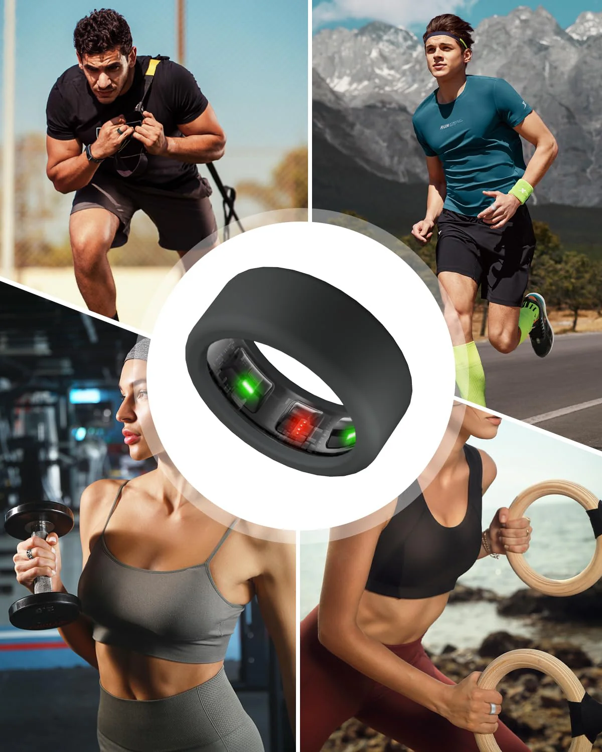Silicone Ring Cover Compatible with Oura Ring Protector, Elastic Case for Oura Ring Gen 4/3 Working Out - Patent Protected (Black+Black, M for 11/12/13) Black+Black - Image 6