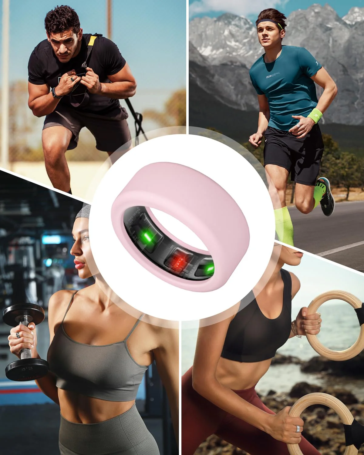 Silicone Ring Cover Compatible with Oura Ring Protector, Elastic Case for Oura Ring Gen 4/3 Working Out - Patent Protected (Pink+Purple+Teal, S for 678910) Pink+Purple+Teal - Image 6