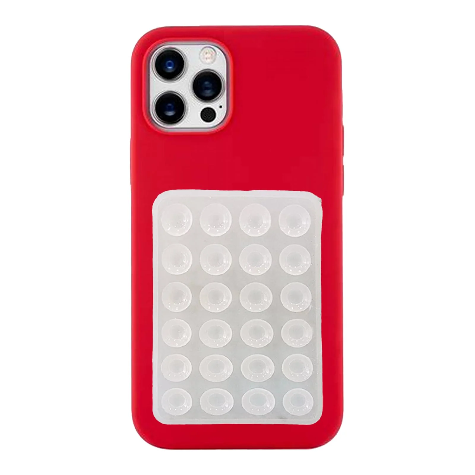 Silicone Suction Phone Case Adhesive Mount，Hands-Free Mirror Shower Phone Stand ，Multi-Purpose Suction Cup Phone Holder for iPhone and Android for Phone ，Tiktok Videos and Selfies Transparent1 - Image 2