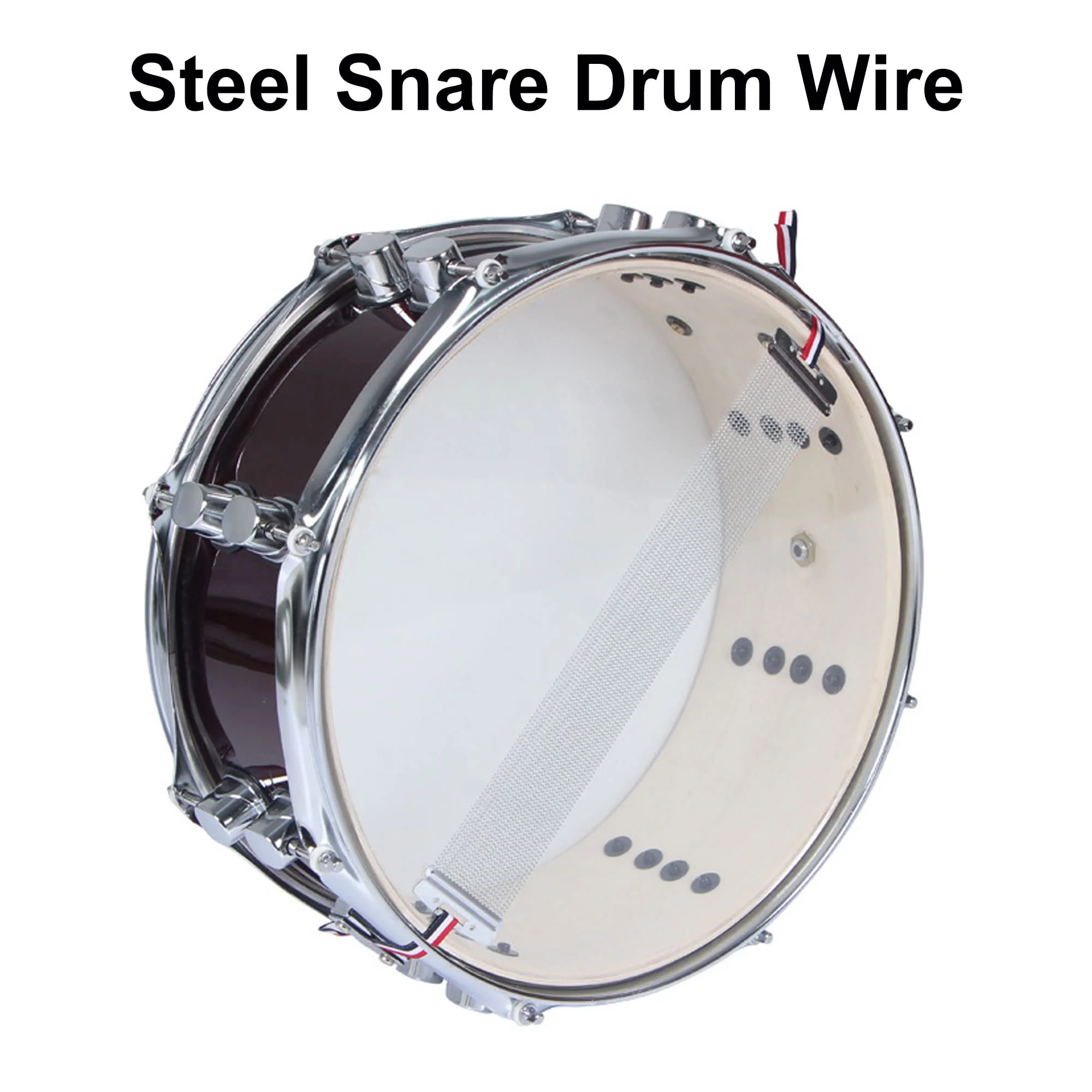 Silver 20 Strands Steel Snare Drum Wire Springs Drum Accessories for 12 Inch Snare Drum Pack of 3 - Image 2