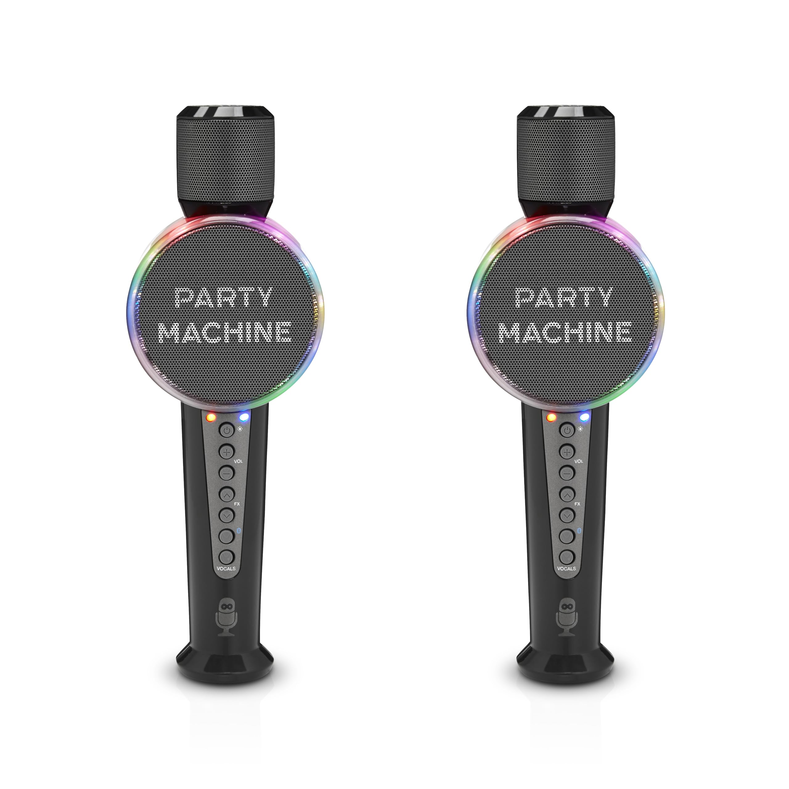 Singing Machine SMM548C Party Machine Duet Microphones with Bluetooth, Voice Changers, LED Lights