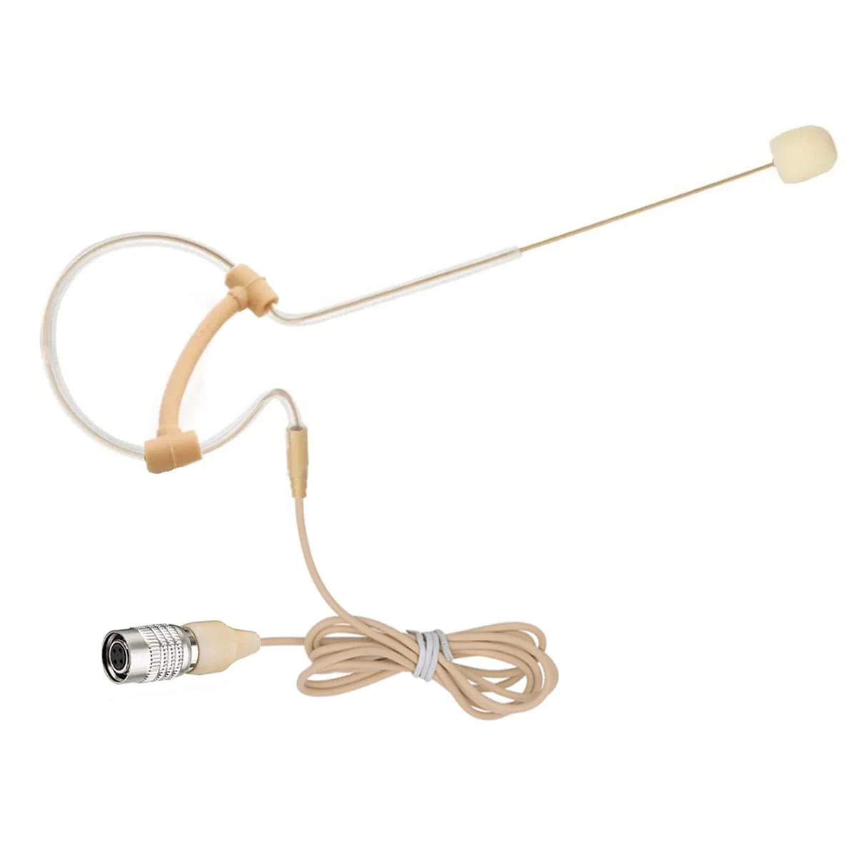 Single Ear Headset Microphone Earset Headworn Mic Compatible with Audio-Technica Wireless System Bodypack Transmitter with 1.2m Cable Windscreen Hirose 4 Pin Plug