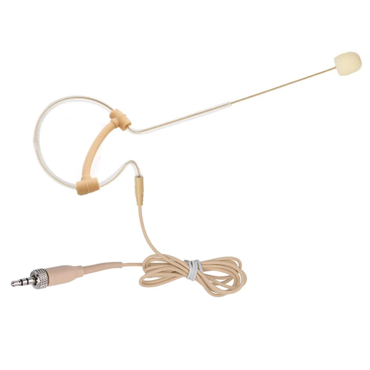Single Ear Headset Microphone Earset Headworn Mic Compatible with Sennheiser Wireless System Bodypack Transmitter with 1.2m Cable and Windscreen 3.5mm Female Screw Plug