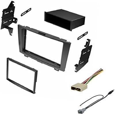 Single or Double DIN Car Stereo Radio Install Kit, Wire Harness, and Antenna Adapter Made for 2007 2008 2009 2010 2011 Honda CRV CR-V- No Factory NAV Vehicles