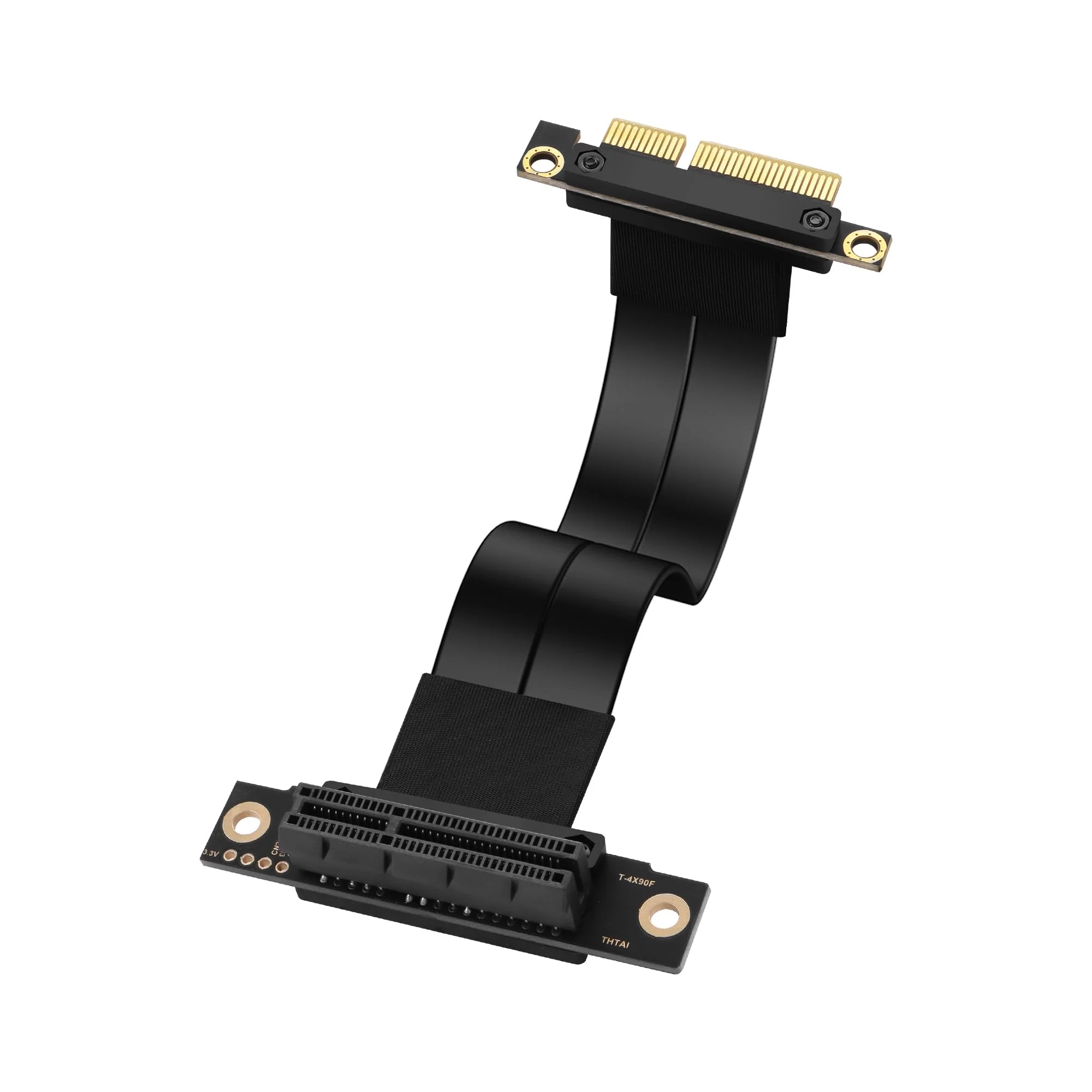 SinLoon PCIe 3.0 X4 Extension Cable 90 Degree PCI-E 4X Male to Female Riser Cable 20CM (90 Degree)