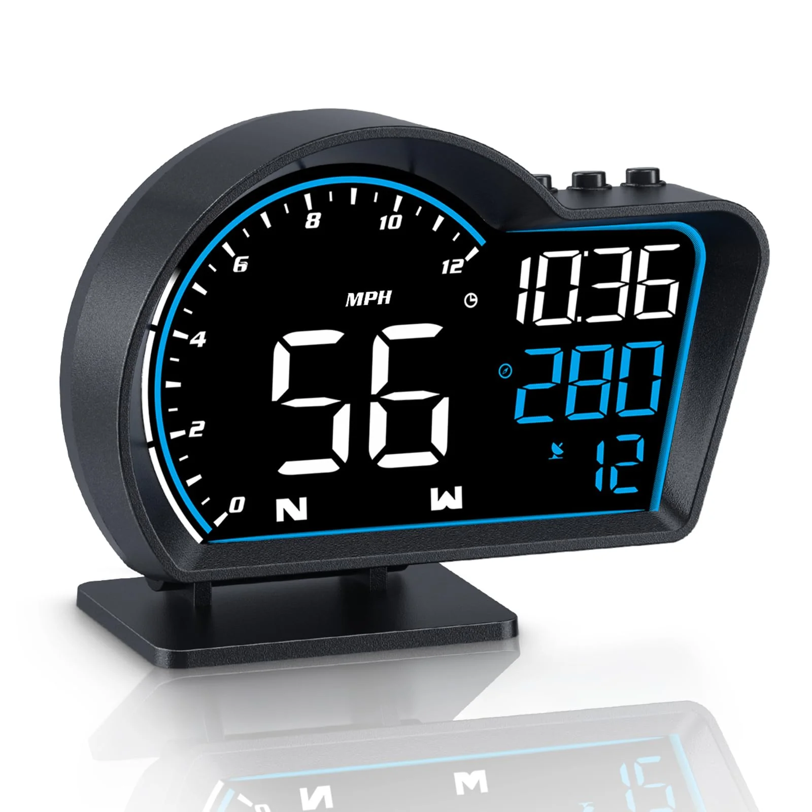 SinoTrack HUD Digital GPS Speedometer for Car Universal Heads Up Display Oversize Screen Large LCD MPH Speedometer Speed Fatigued Diving Alert Over-Speed Alarm Compass for All Vehicle