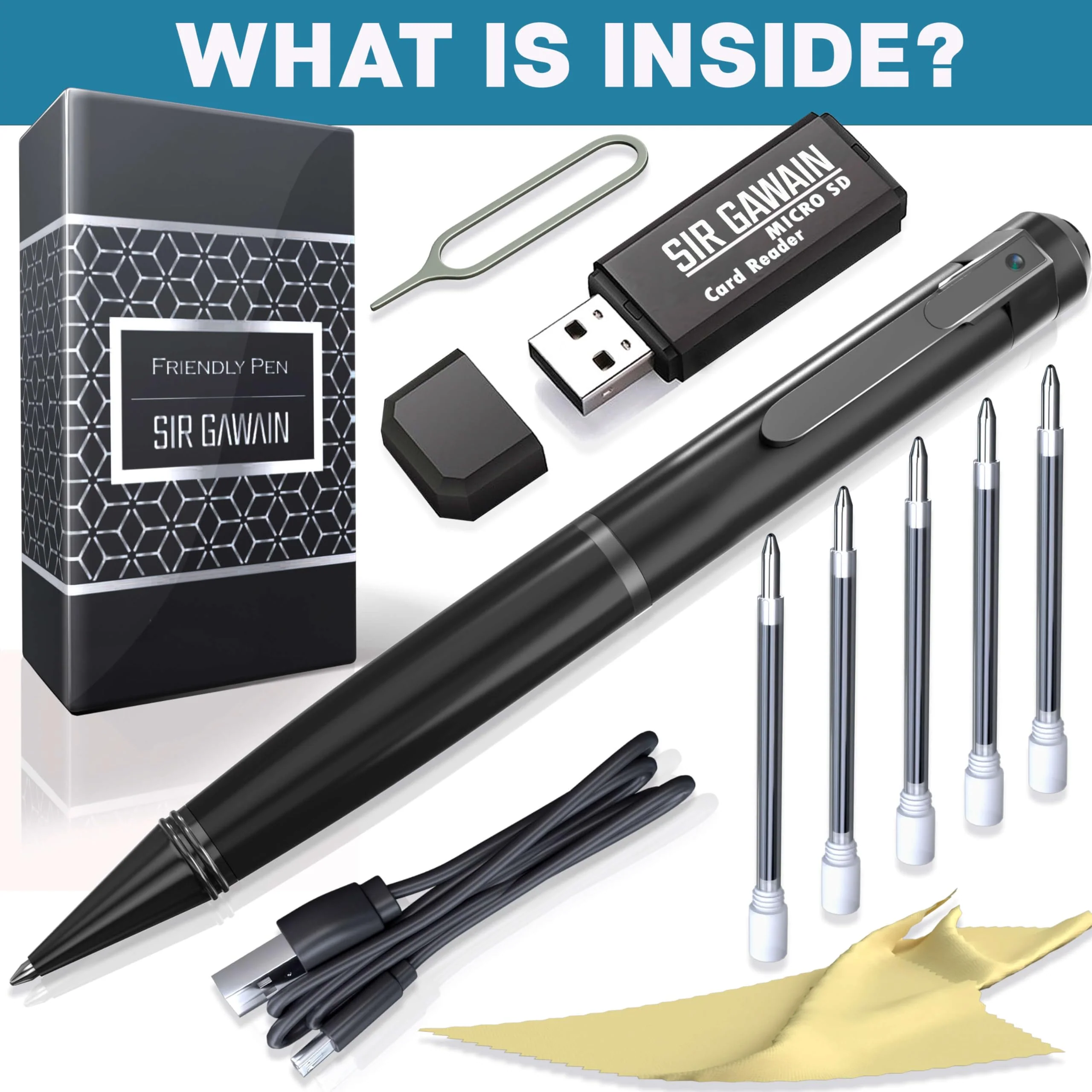 SIRGAWAIN 1080P Body Camera Pen [Upgraded 2024] – Body Cam with HD Video or Picture Taking, SD Card Storage, and Manual Control for Privacy Compliance - Image 6