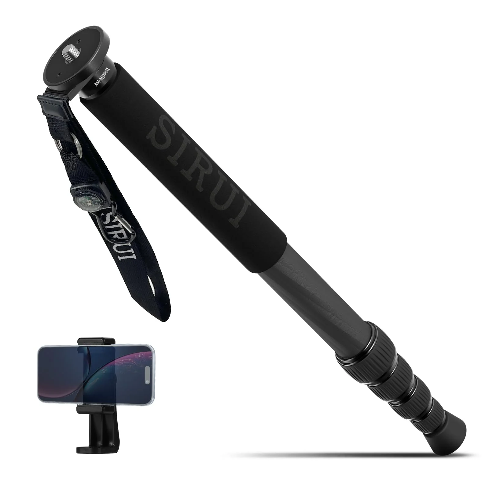 SIRUI Camera Monopod AM-MDP01, 65 inch Carbon Fiber Monopod Compact Lightweight for Travel, Max Load 22lbs/10kg