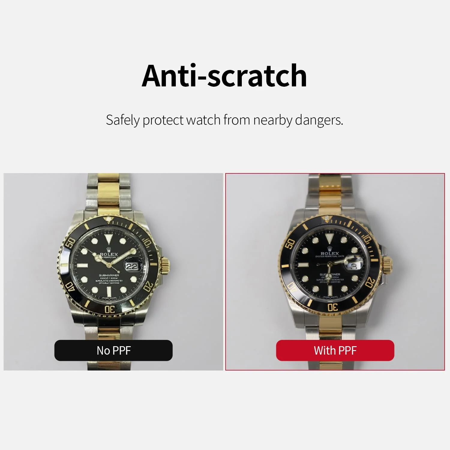 skoko [2 Pack Full Body Protective Film Compatible with Rolex GMT Master 2, Glossy Clear Skin, Screen Protector, Anti Scartch, Easy installation - Image 5