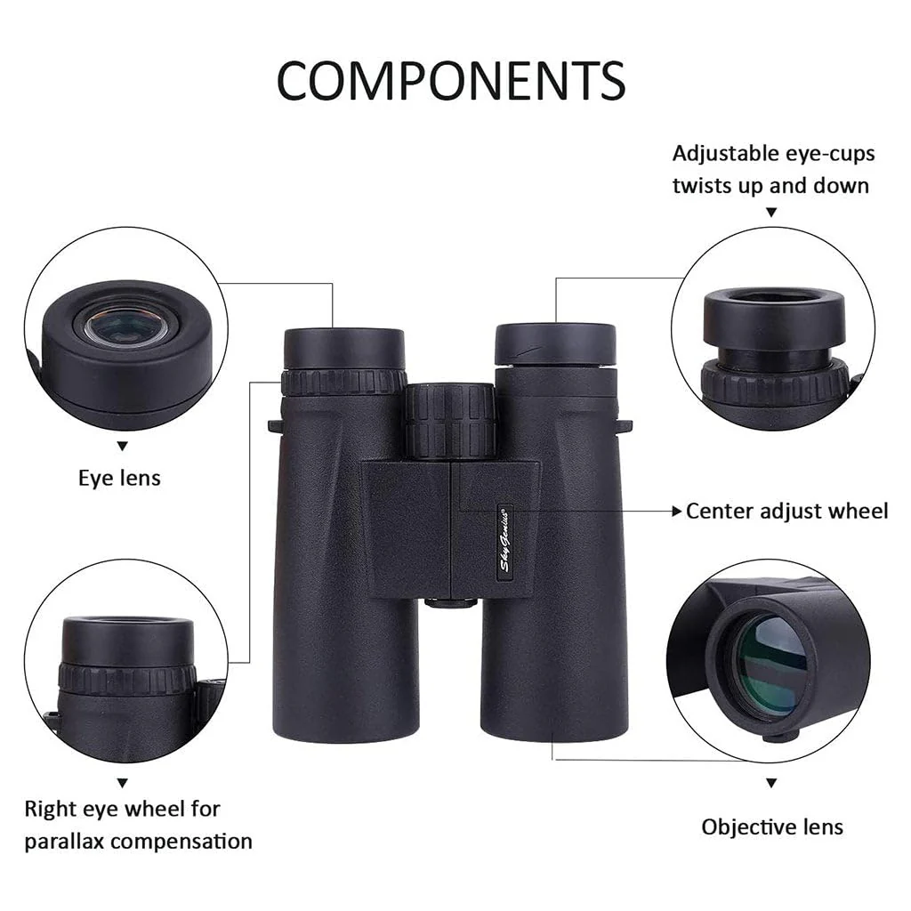 SkyGenius 10x42 HD Binoculars for Adults - Quick Focus, BAK4 Prism, Full-Multi Coated Film Lens, 1.10lb Lightweight Binoculars for Bird Watching, Hunting, and Outdoor Activities - Image 6