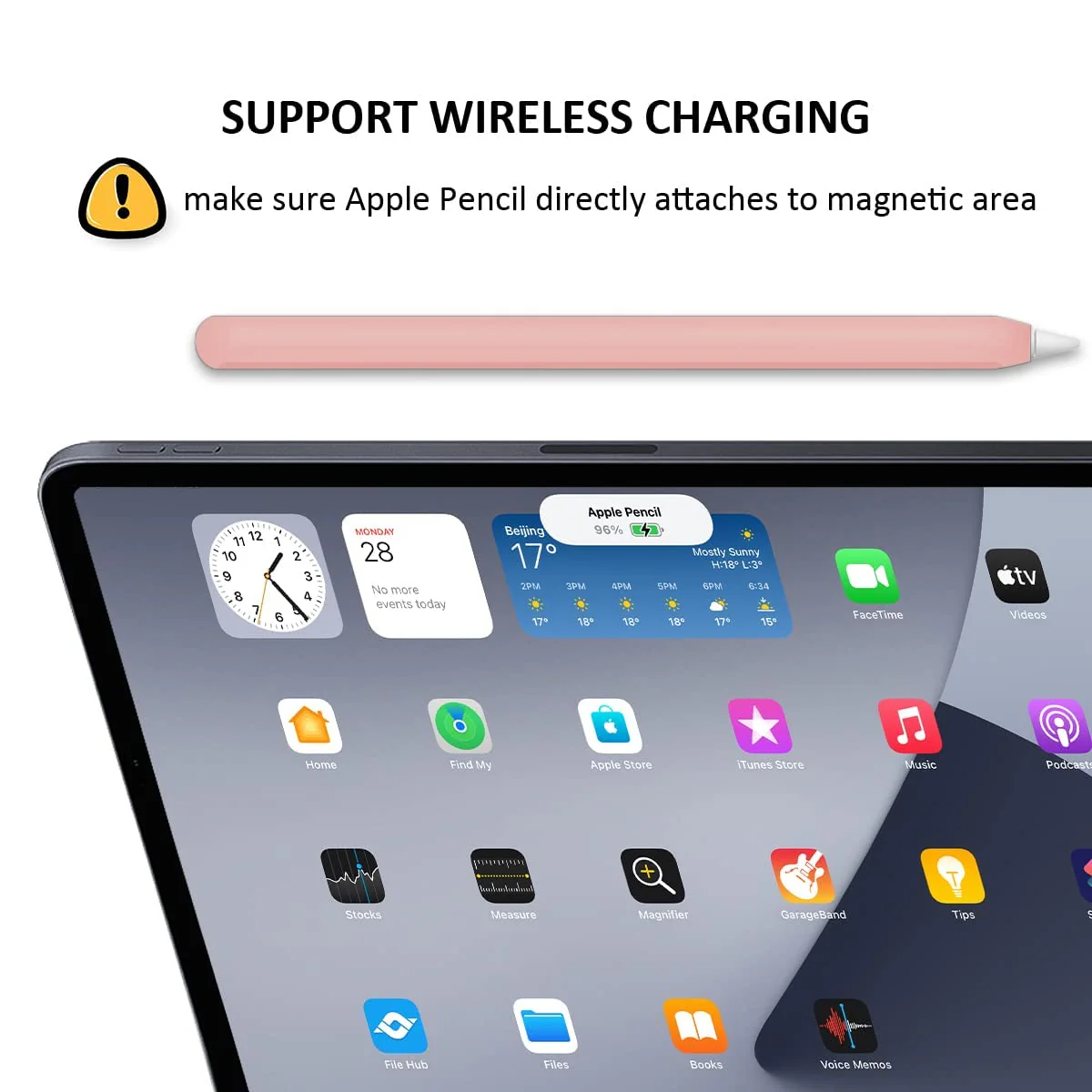 Slim Soft Silicone Sleeve Case Compatible with Apple Pencil 2nd Generation Only, Protective Grip Cover Skin for iPad Apple Pencil 2nd Gen (Pink) Pink - Image 3