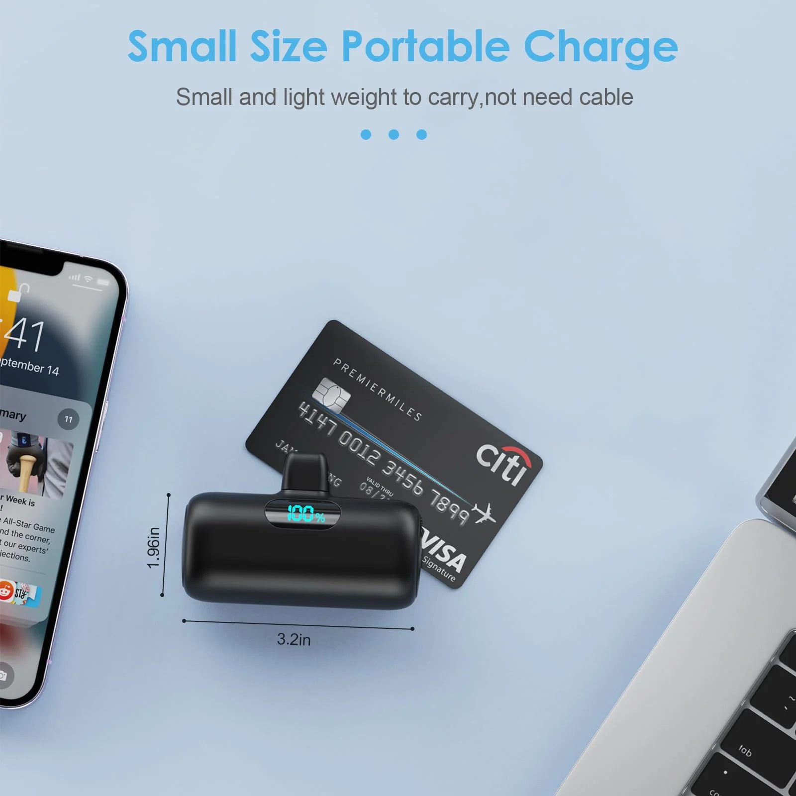 Small Portable Charger for iPhone,Upgraded 5000mAh PD Fast Charging Power Bank,Mini Battery Pack Backup Charger Compatible with iPhone 14/14 Pro Max/13/13 Pro/12 Pro/11/XS/XR/X/8/7/6 etc-Black A-Black - Image 5