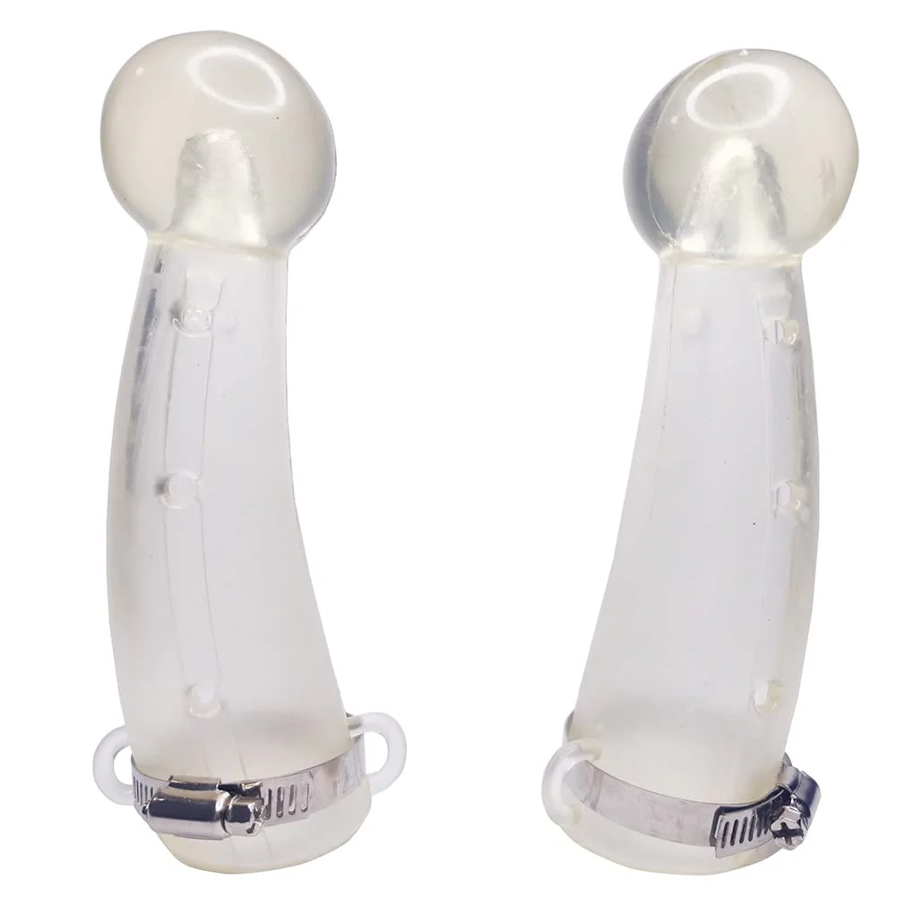 Small Size Silicone Goats Calf Cattle Bull Cow Horn Cover Anti-Fight Protective Cover Cow Horn Protector Round Cornered With Small Size 6.9"X1.77"