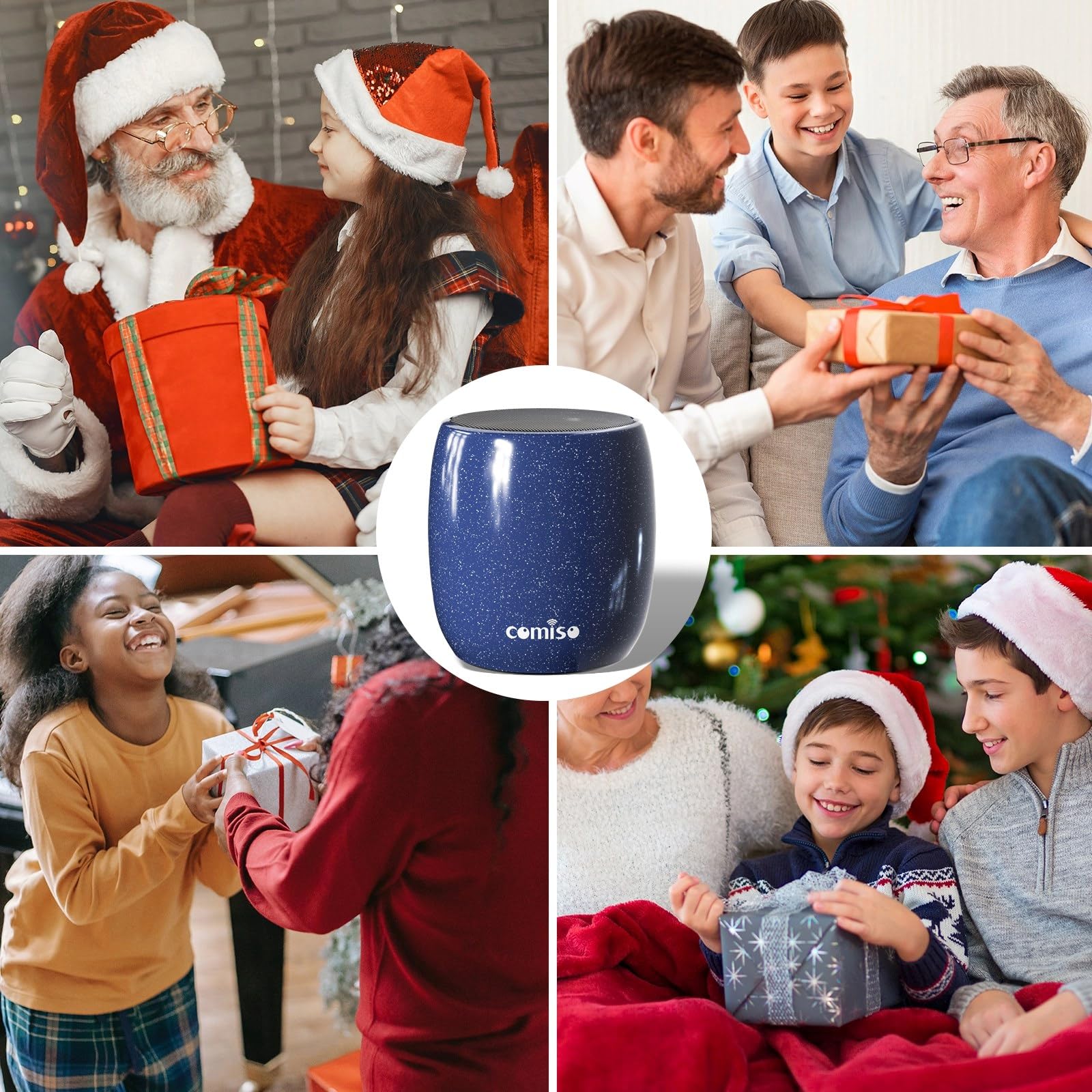 Small Speaker, Bluetooth Speaker with 360°HD Stereo Sound and Robust Bass, Mini Speaker with Built-in Mic, Hands-Free Call, Portable Speaker for Hiking, Biking, Car, or Trip, Ideal Gift for Men, Women Navy blue - Image 8