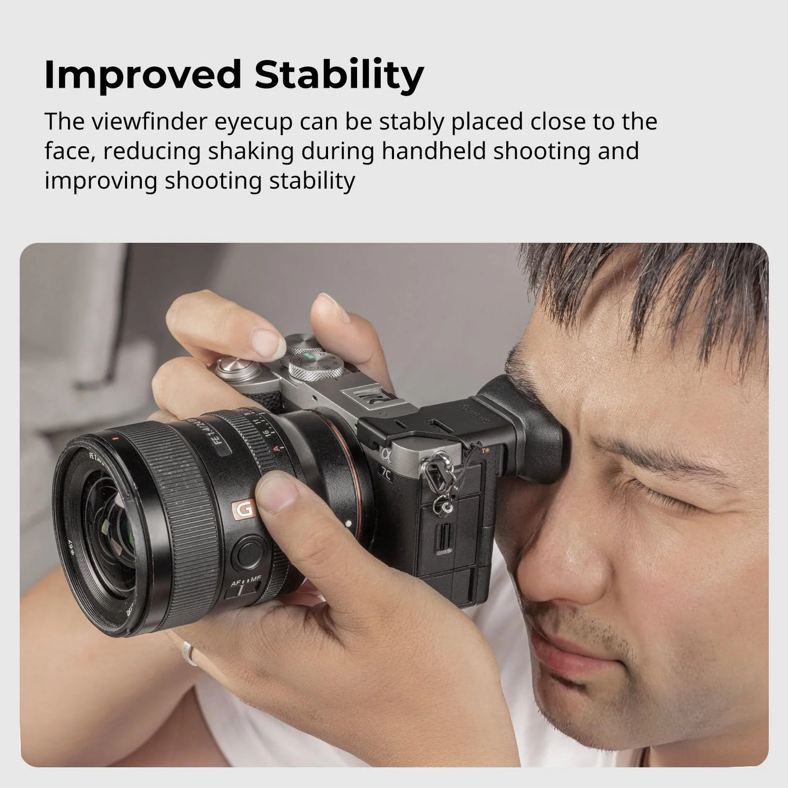 SMALLRIG A7CII A7CR Camera Viewfinder Eyecup, Viewfinder Eye Cup with Small Lanyard, Soft Silicone Material, Improving Shooting Stability, for Sony Alpha 7C II/Alpha 7CR - 4819 - Image 4
