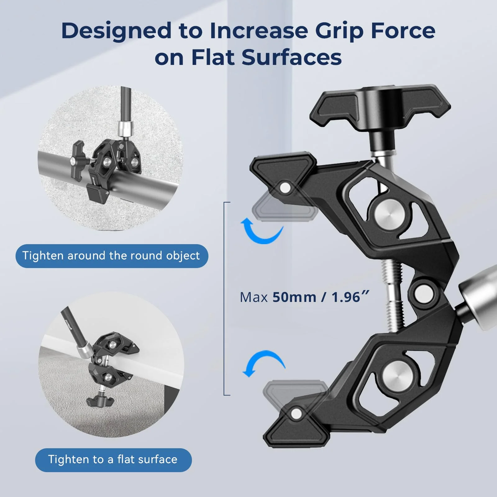 SMALLRIG Magic Arm Clamp Kit, Camera Mount Articulating Friction Arm w Super Clamp, w 1/4"-20 Screw and Thread hole, for Camera, Light, Monitor, Webcam or Action Camera ≤1.5kg, for Table, Tube 4454 - Image 3