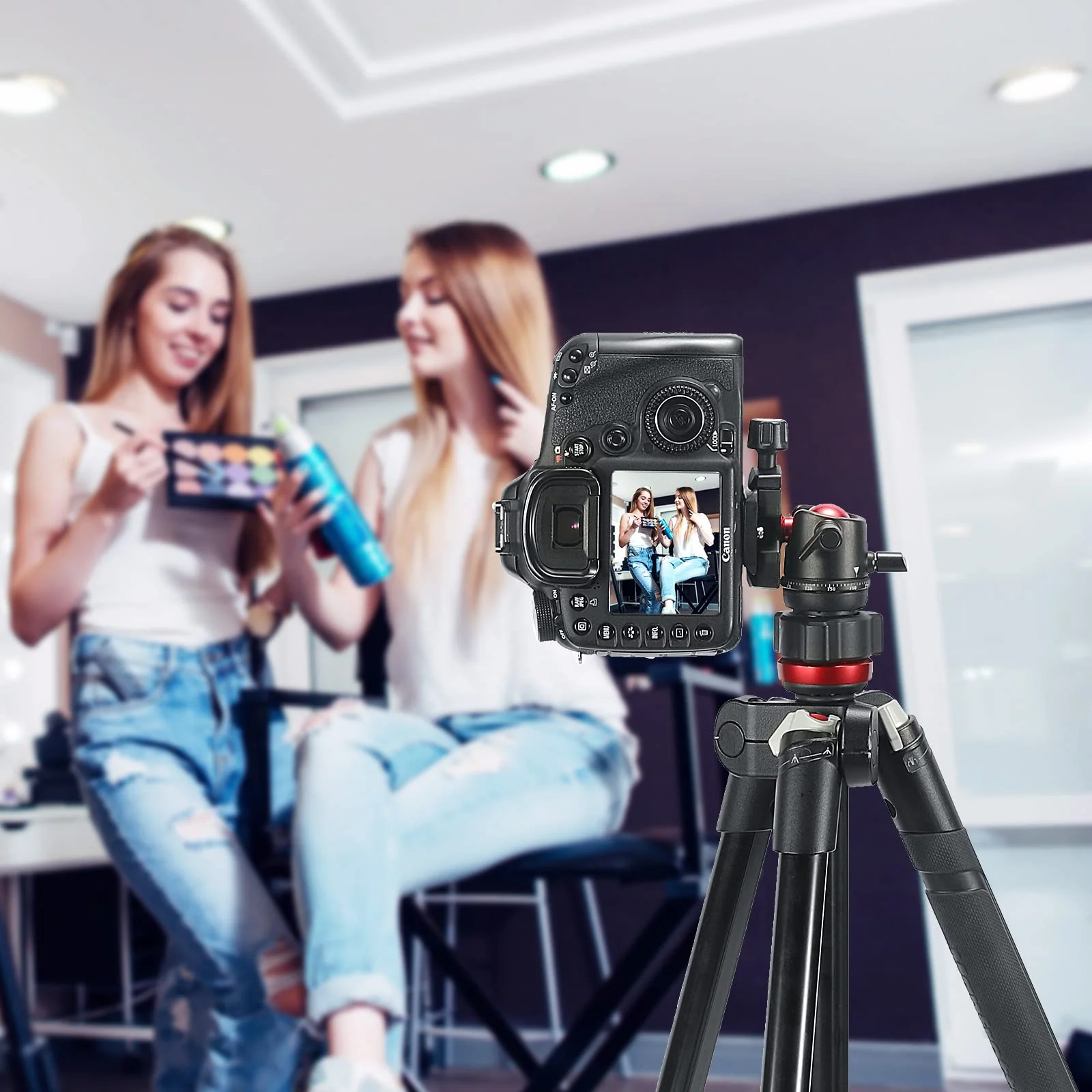 SmallRig Mini Ball Head, Tripod Head Camera 360° Panoramic with 1/4" Screw 3/8" Thread Mount and Quick Release Plate Metal Ball Joint for Monopod, DSLR, Phone, Gopro, Max Load 4.4lbs/2kg - BUT2665 - Image 7