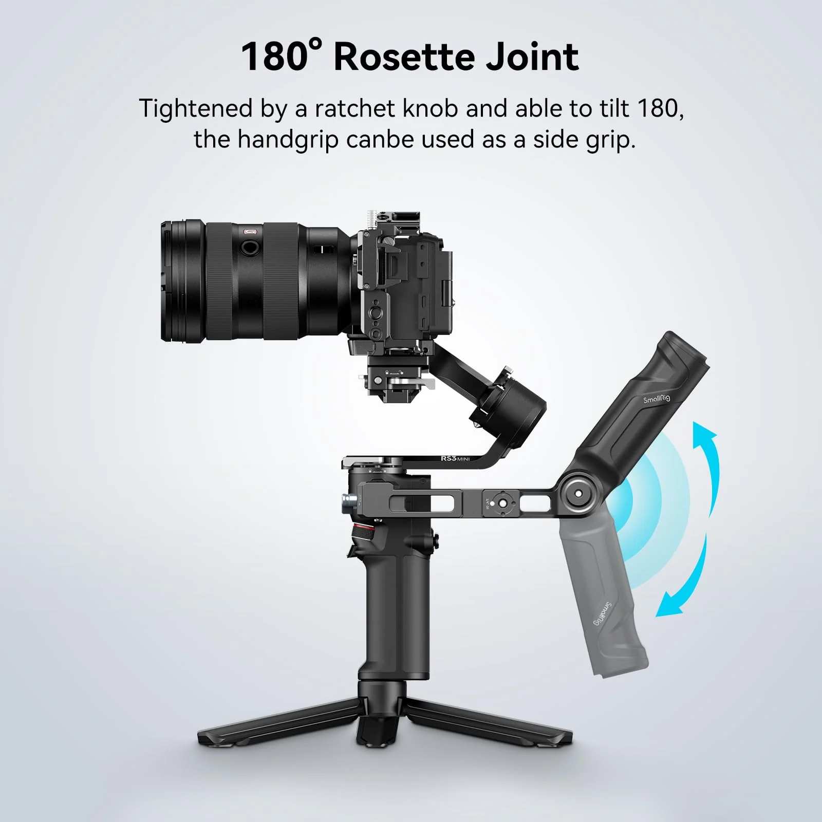 SmallRig Plastic Lightweight Adjustable Handle Sling Handgrip Only for DJI RS 3 Mini Gimbal Handheld Stabilizer, with NATO Clamp and Cold Shoe Mount - Image 3