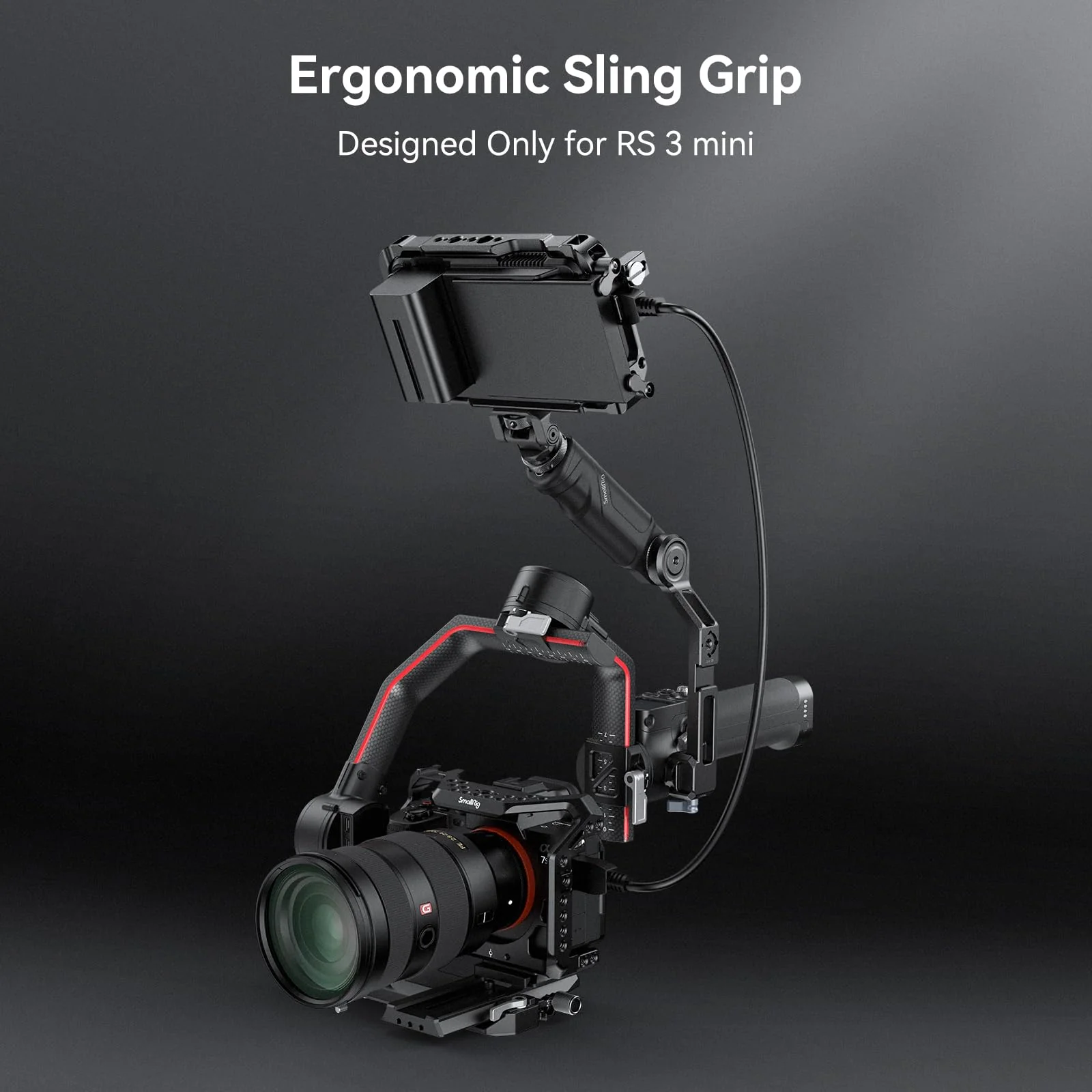 SmallRig Plastic Lightweight Adjustable Handle Sling Handgrip Only for DJI RS 3 Mini Gimbal Handheld Stabilizer, with NATO Clamp and Cold Shoe Mount - Image 4