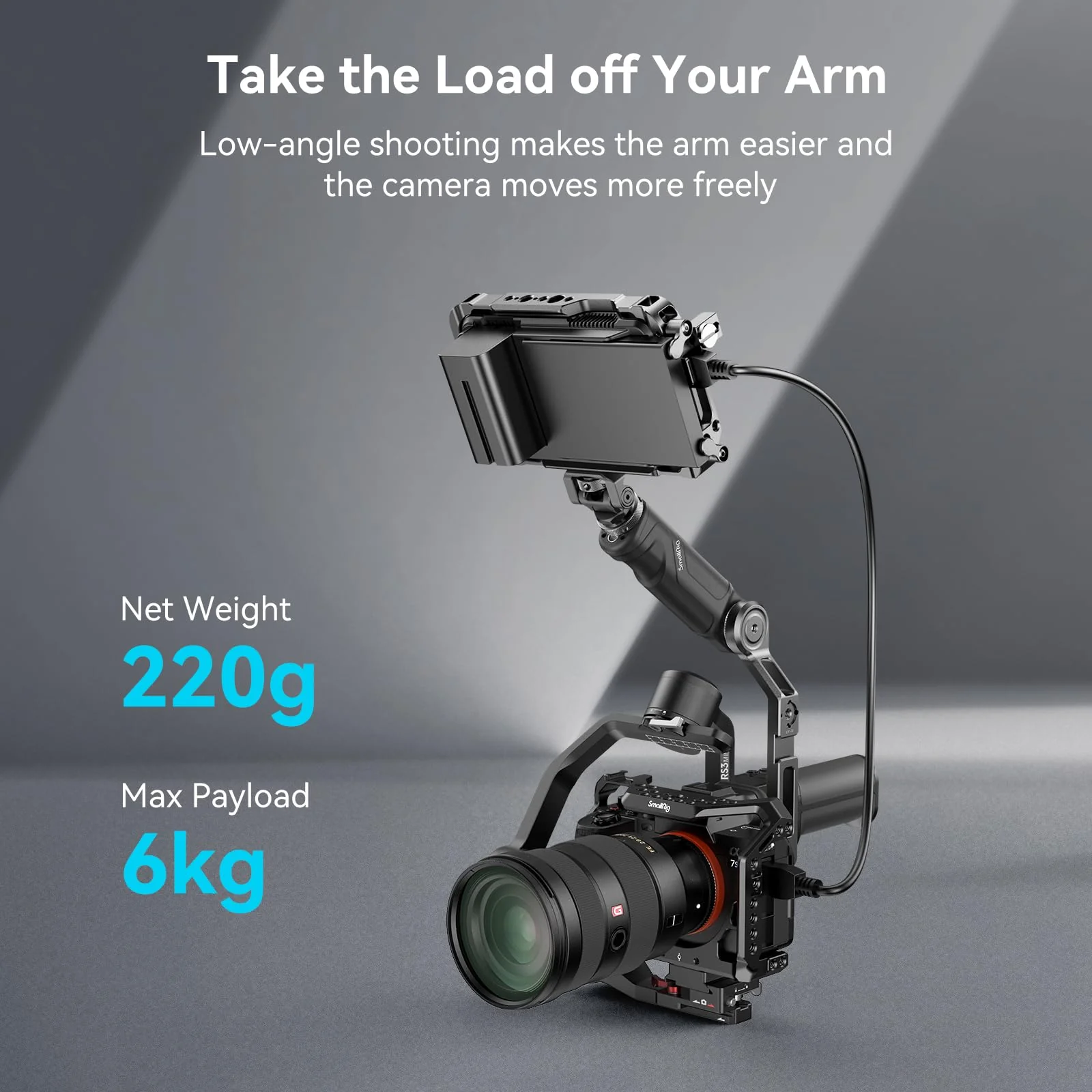 SmallRig Plastic Lightweight Adjustable Handle Sling Handgrip Only for DJI RS 3 Mini Gimbal Handheld Stabilizer, with NATO Clamp and Cold Shoe Mount - Image 6