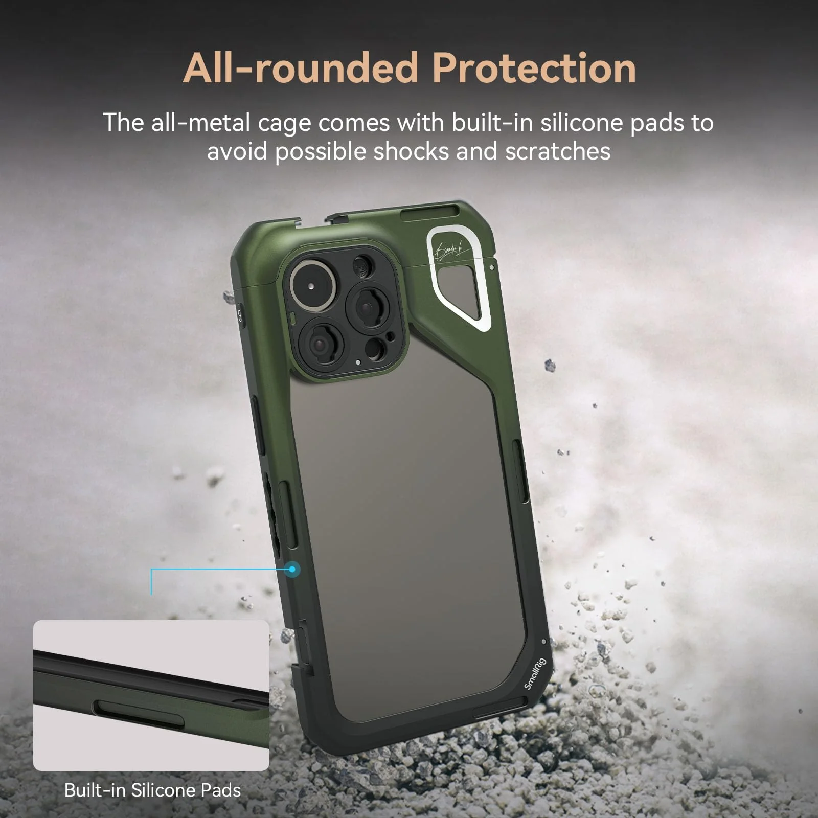 SMALLRIG x Brandon Li Mobile Video Cage for iPhone 15 Pro Max Co-Design Edition, Aluminum Alloy Smartphone Video Cage Case for Videography/Video Recording/YouTube/Live Streaming/Vlog - 4473 - Image 9