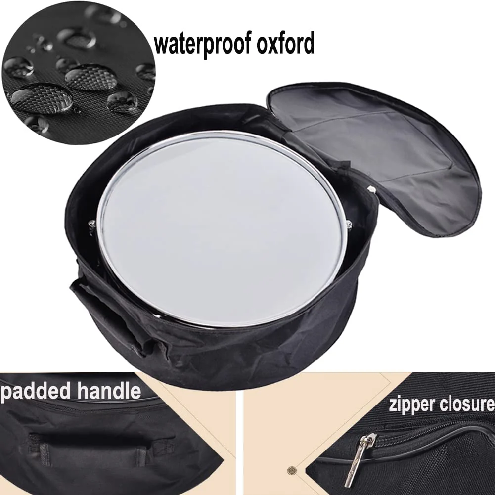 Snare Drum Bag Waterproof Drum Backpack Travel Drum Shoulder Bag Portable Drum Storage Case with Adjustable Strap and Padded Handle,14" - Image 3