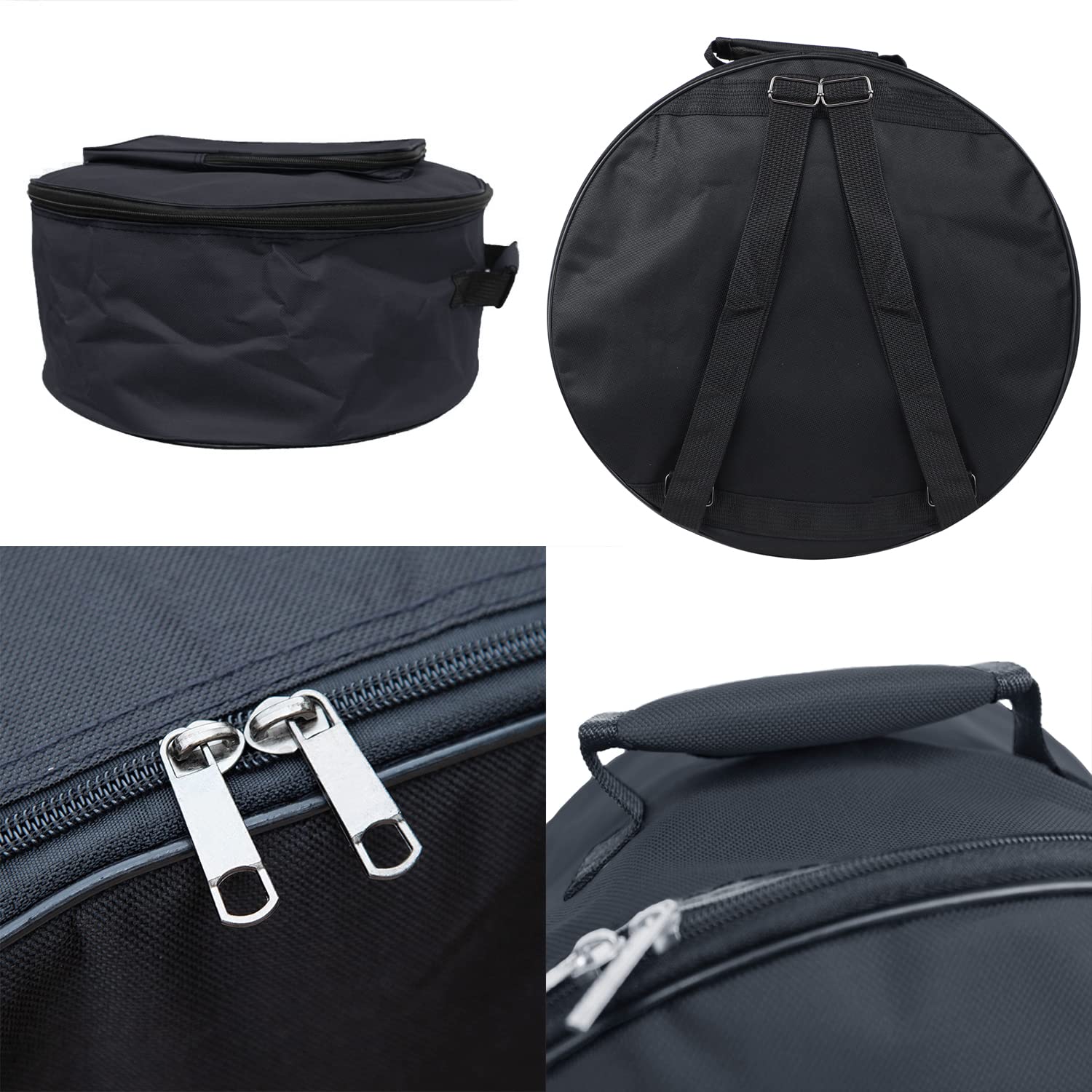 Snare Drum Bag Waterproof Drum Backpack Travel Drum Shoulder Bag Portable Drum Storage Case with Adjustable Strap and Padded Handle,14" - Image 6