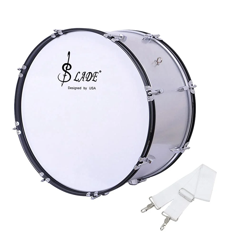 Snare Drum Strap, Adjustable Nylon Snare Drum Shoulder Sling Strap Belt Hand Drum Sling Comfort Percussion Instrument Belt, White - Image 8