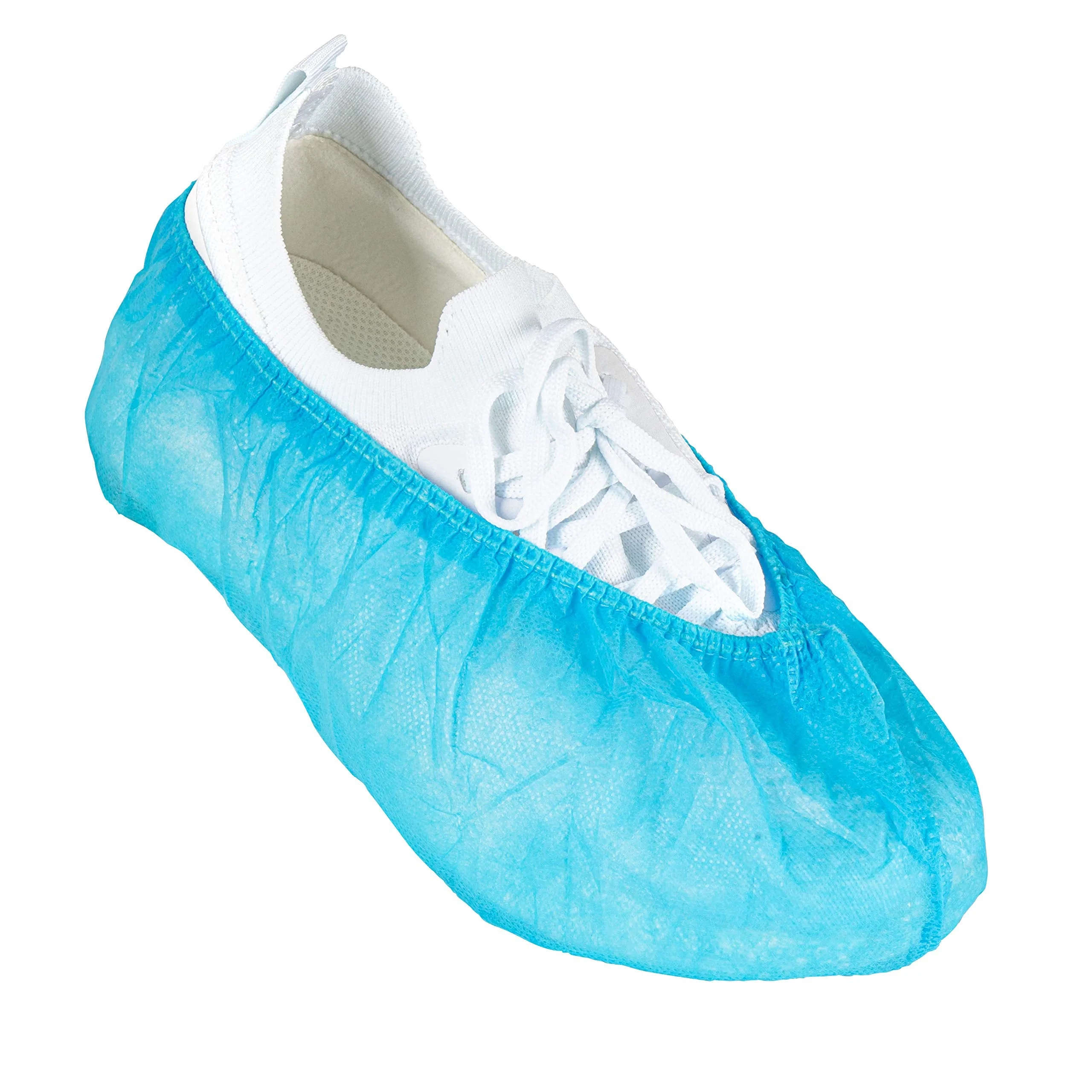 SOFEX Shoe Covers Pack of 100, Disposable Shoe Covers, Breathable, Non-Slip, Medical PP Overshoes with Sole Structure, Blue