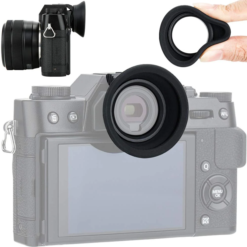 Soft Silicon Camera Viewfinder Eyecup Eyepiece Eyeshade for Fujifilm Fuji X-T30II X-T30 II X-T20 X-T10 Eye Cup Protector Cushion (Hot Shoe Mount Installation) for X-T30II X-T30 X-T20 X-T10