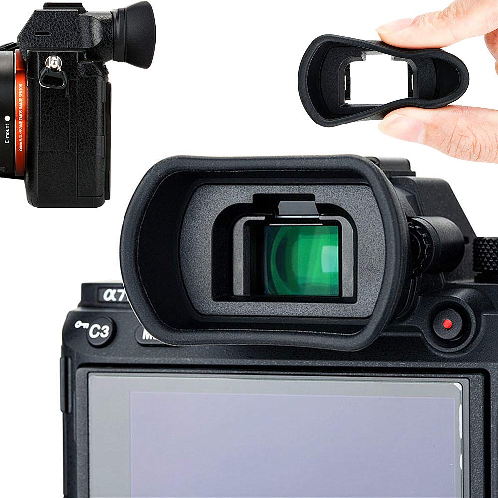 Soft Silicon Camera Viewfinder Eyecup Eyepiece Eyeshade for Sony A7RIV A7RIII A7III A7SII A7RII A7II A7S A7R A7 A9II A9 A58 A99II Eye Cup Protector Replaces Sony FDA-EP18 FDA-EP16 FDA-EP15 for A7RIV III II A7III II A7SII A7S A7R A7 A9 II