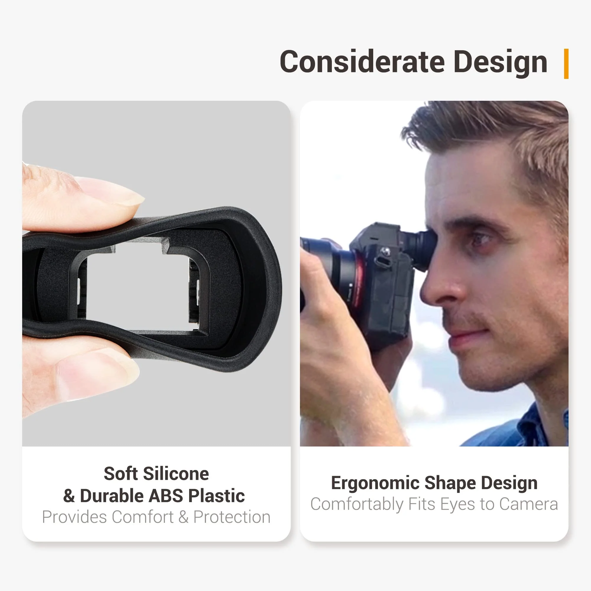Soft Silicon Camera Viewfinder Eyecup Eyepiece Eyeshade for Sony A7RIV A7RIII A7III A7SII A7RII A7II A7S A7R A7 A9II A9 A58 A99II Eye Cup Protector Replaces Sony FDA-EP18 FDA-EP16 FDA-EP15 for A7RIV III II A7III II A7SII A7S A7R A7 A9 II - Image 3
