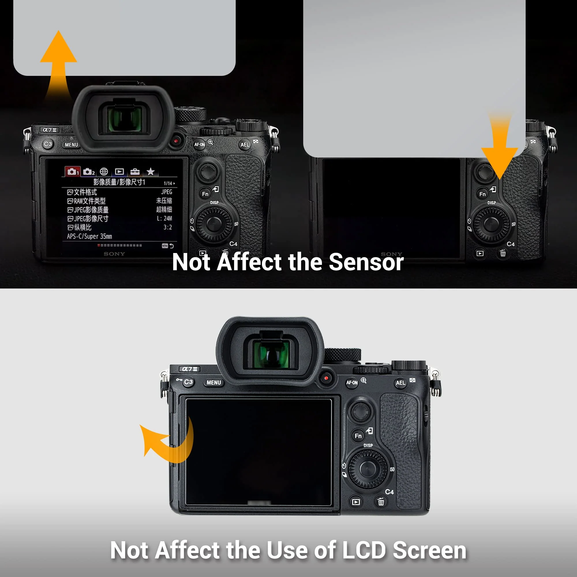 Soft Silicon Camera Viewfinder Eyecup Eyepiece Eyeshade for Sony A7RIV A7RIII A7III A7SII A7RII A7II A7S A7R A7 A9II A9 A58 A99II Eye Cup Protector Replaces Sony FDA-EP18 FDA-EP16 FDA-EP15 for A7RIV III II A7III II A7SII A7S A7R A7 A9 II - Image 5