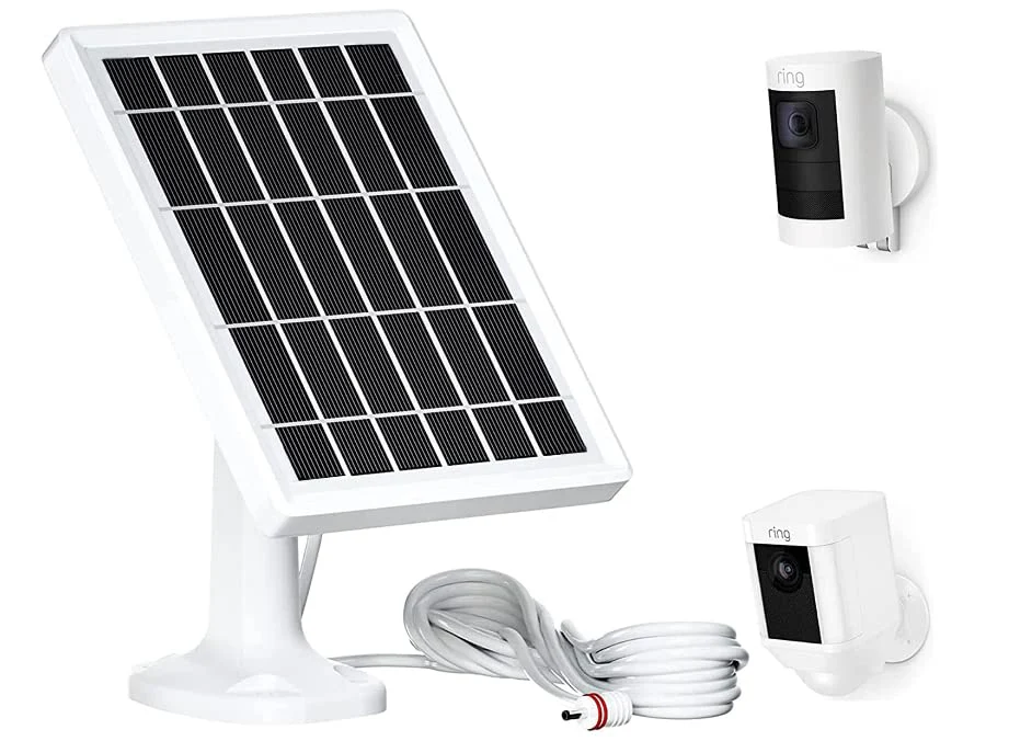 Solar Panel for Ring Camera, Camera Solar Panel Charger Compatible with Ring Stick Up Cam Battery & Spotlight Cam Battery/Plus/Pro,Waterproof, Fast Charging