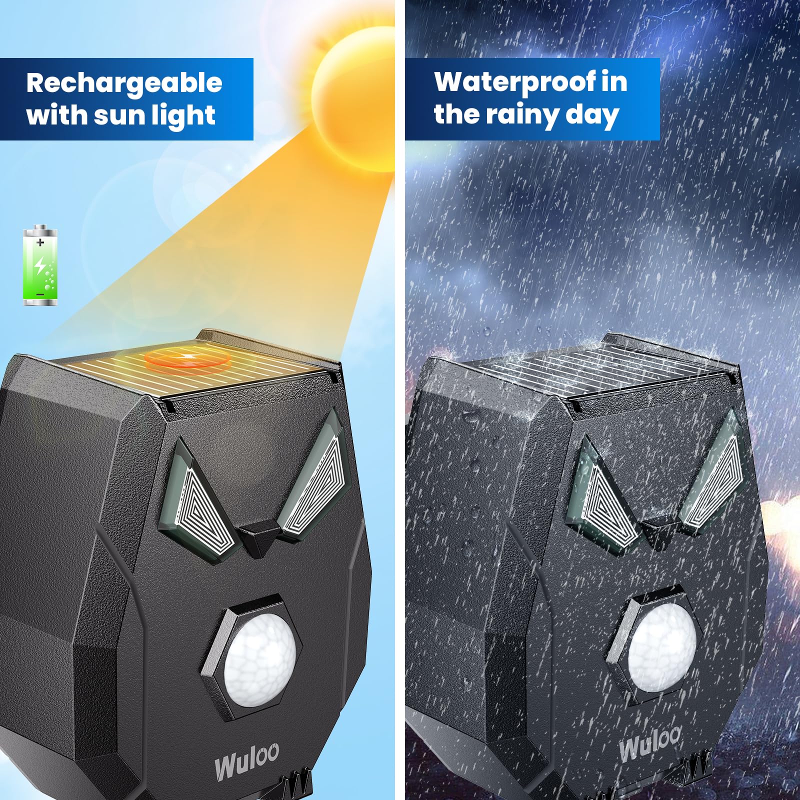 Solar Wireless Driveway Alarm, Outdoor Motion Sensor Detector Alarms Driveway Alert System 2000ft Long Range with Rechargeable Battery, Outside Weatherproof / Expandable (1 Receiver and 2 sensors) 3 2 sensor and 1 receiver - Image 7