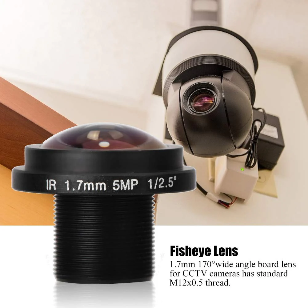 Sonew HD 5MP Fisheye Security Camera Lens with 1.7mm Length, 170°Wide Angle Lens for CCTV Camera - Image 2