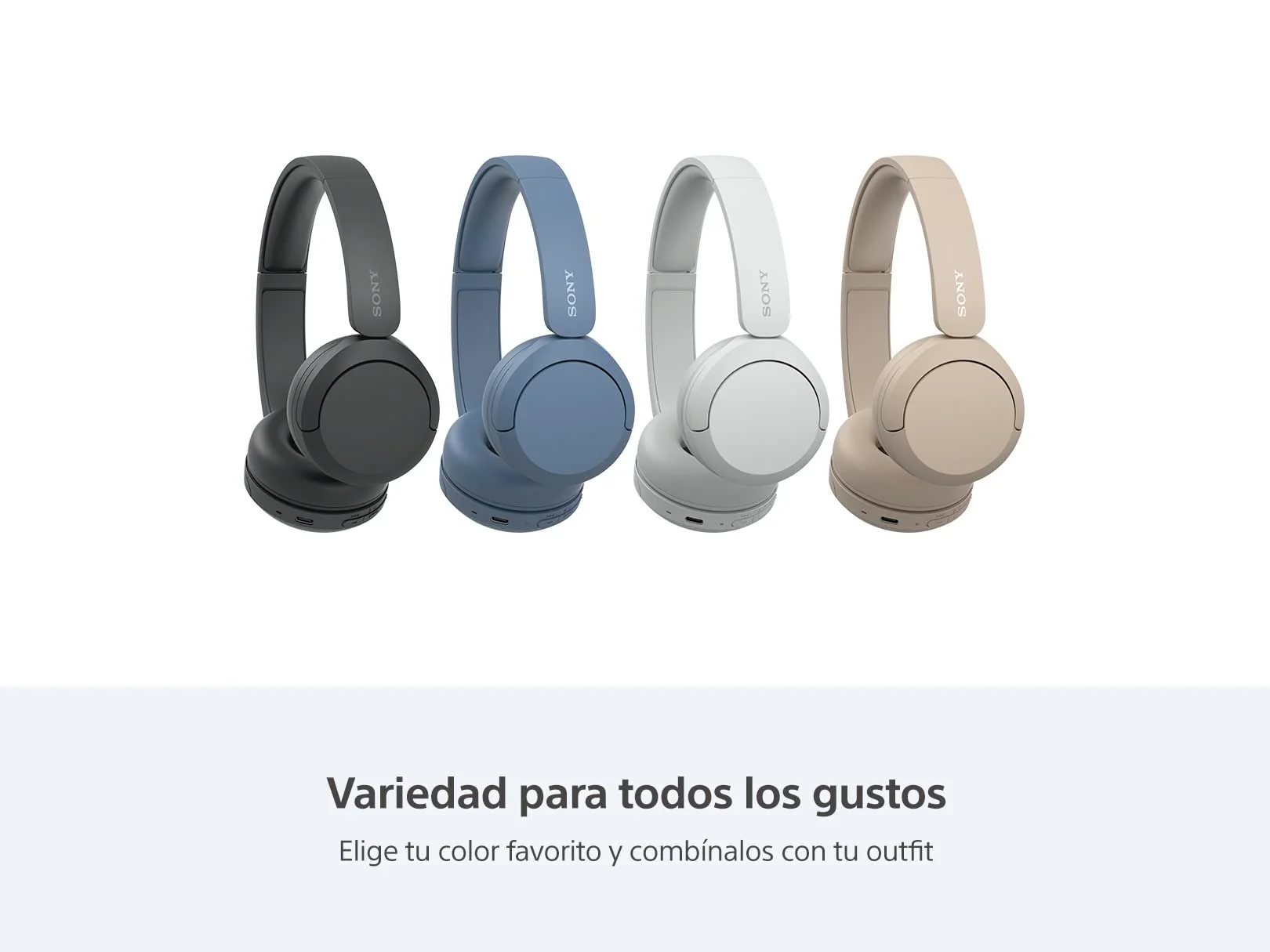 Sony WH-CH520 Best Wireless Bluetooth On-Ear Headphones with Microphone for Calls and Voice Control, Up to 50 Hours Battery Life with Quick Charge Function, Includes USB-C Charging Cable - Black - Image 5