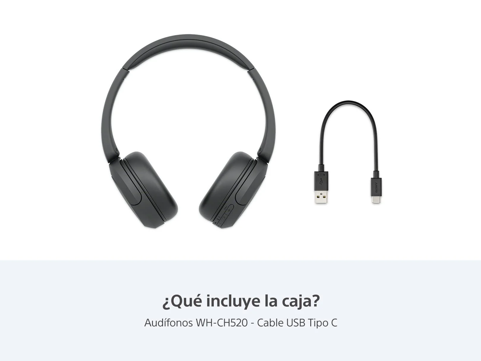 Sony WH-CH520 Best Wireless Bluetooth On-Ear Headphones with Microphone for Calls and Voice Control, Up to 50 Hours Battery Life with Quick Charge Function, Includes USB-C Charging Cable - Black - Image 9