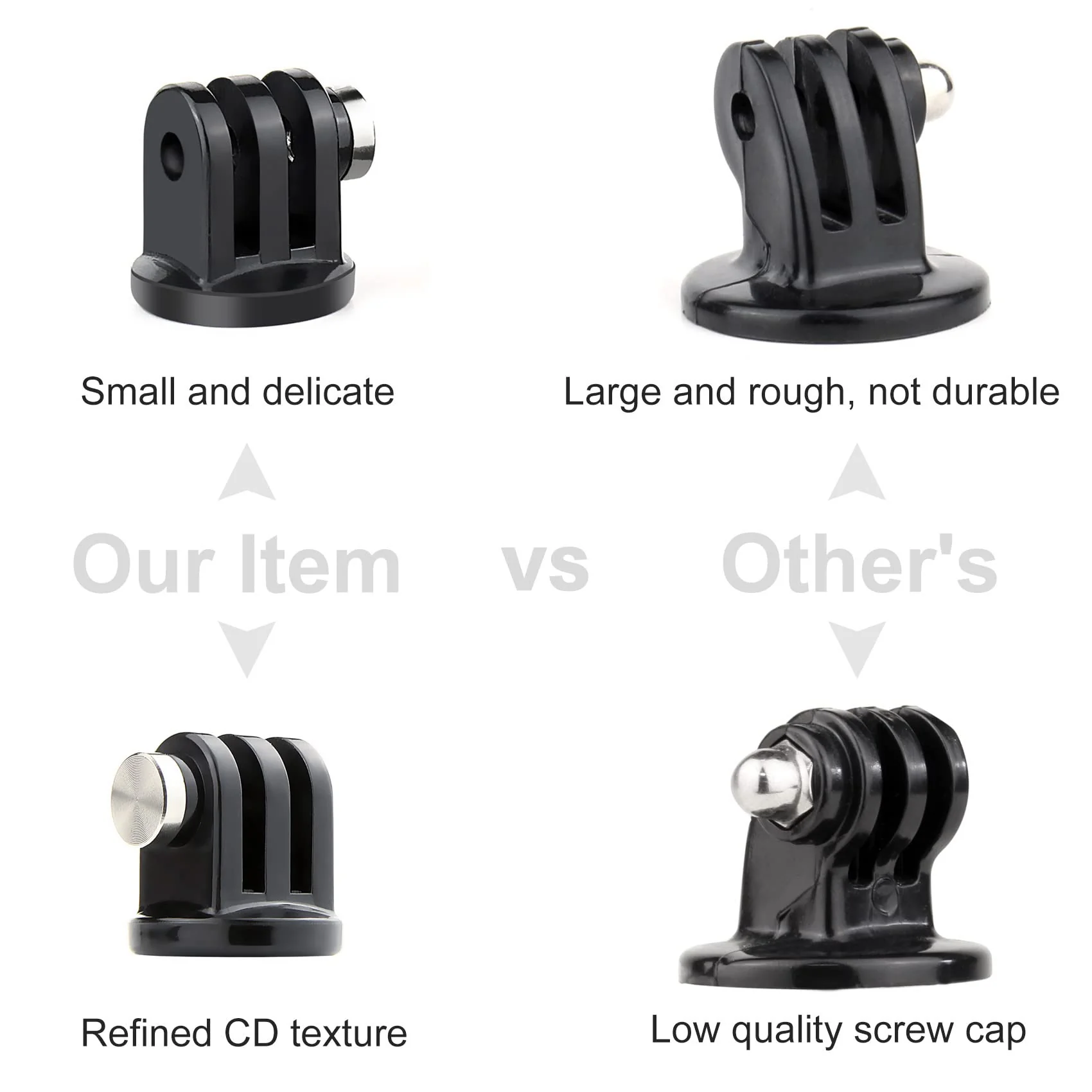 SOONSUN 3PCS Mini Round Tripod Adapter Mount for Gopro Hero 12, 11, 10, 9, 8, 7, 6, 5, 4, 3, 3+, Hero Session, GoPro Max, Mini, Fusion, AKASO, SJCAM, DJI Osmo Action Cameras - Image 3