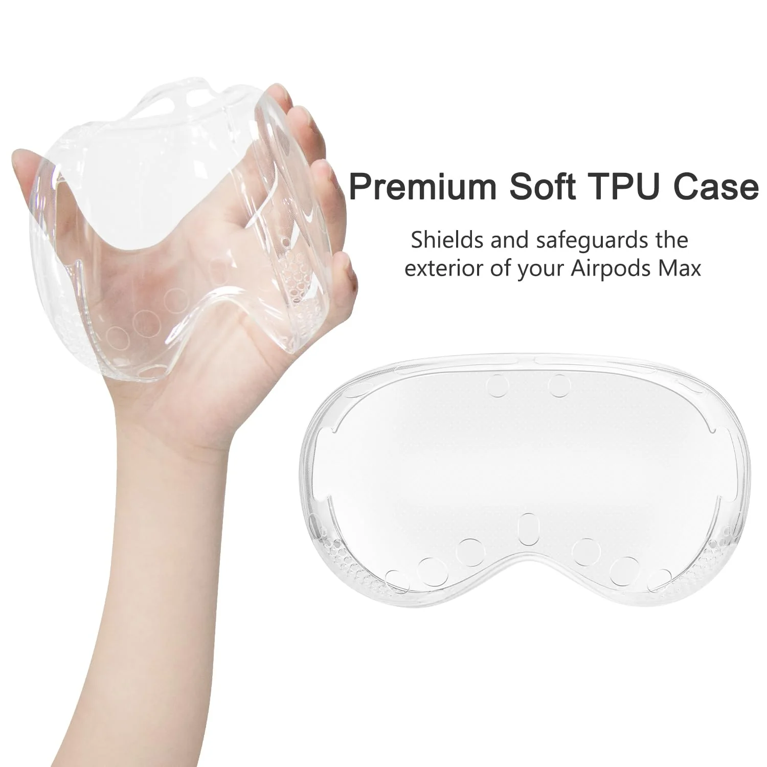 SOULWIT Upgraded TPU Protective Case Cover for Apple Vision Pro - VR Headset Screen Protector, Durable & Slim Fit Accessory, without Affecting Tracking Scans (Clear) Clear - Image 3