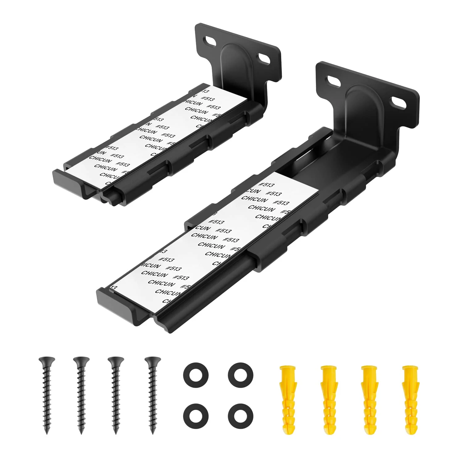 Soundbar Mount | Works with All Soundbar Including Samsung, Sony, Vizio, LG, & More | Depth Adjustable Sound Bar Mounts Under TV Bracket