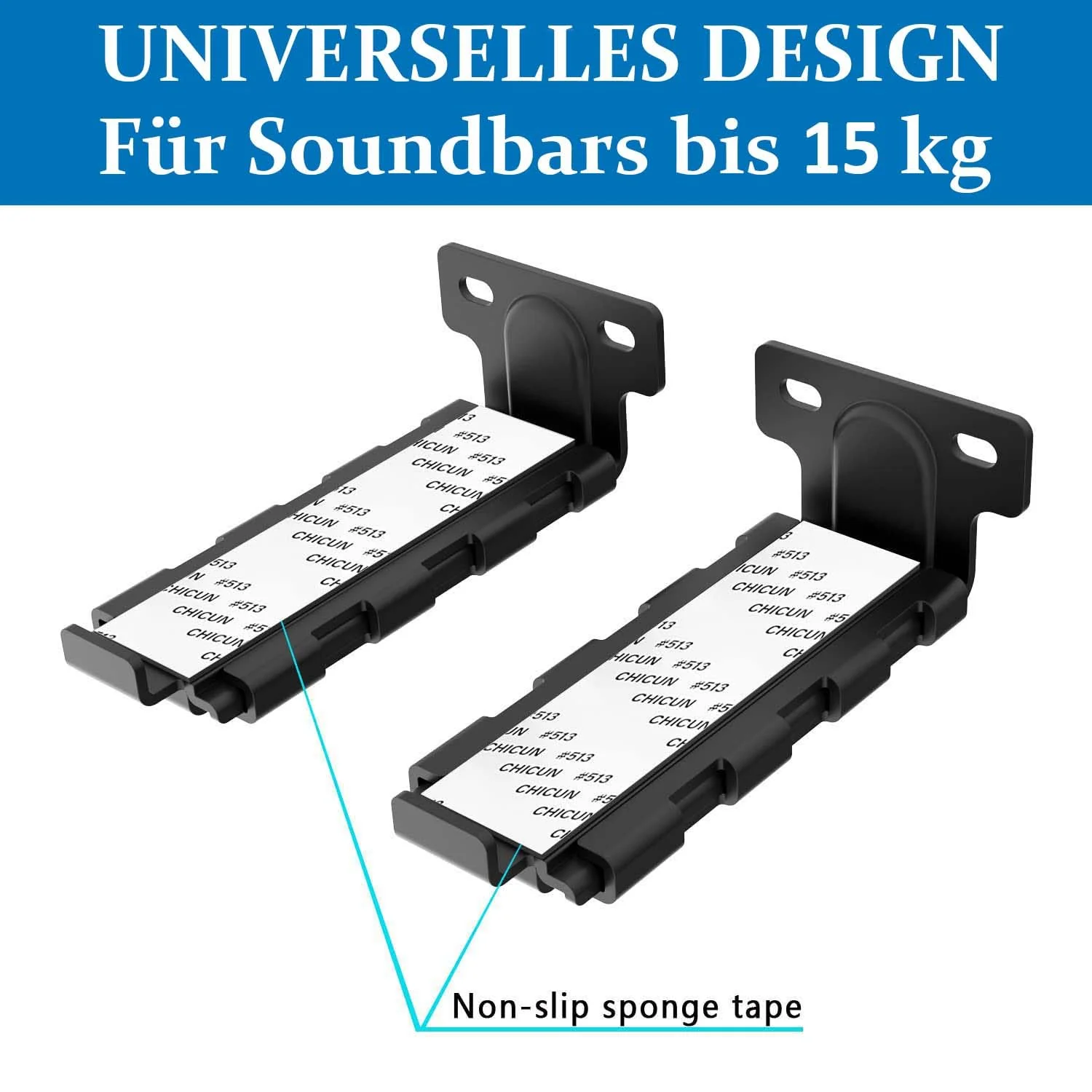 Soundbar Mount | Works with All Soundbar Including Samsung, Sony, Vizio, LG, & More | Depth Adjustable Sound Bar Mounts Under TV Bracket - Image 4
